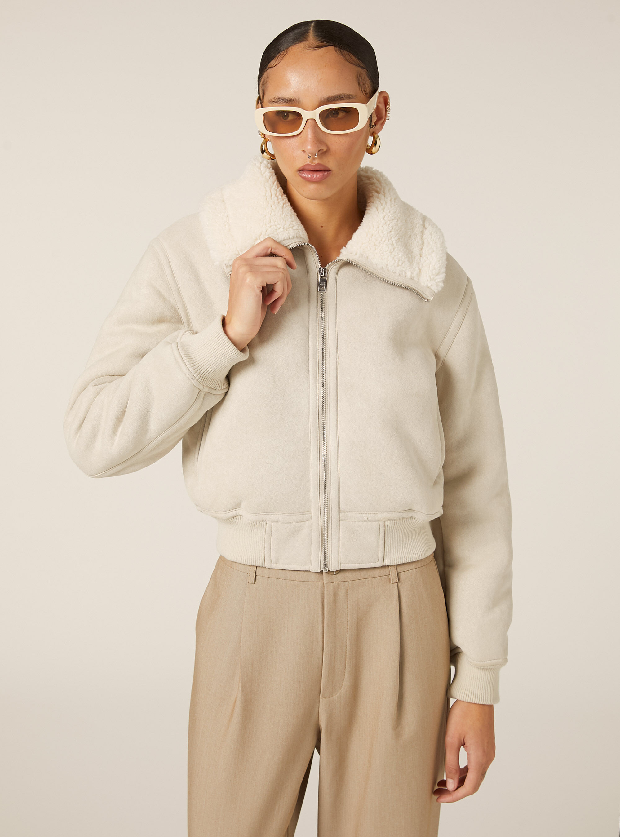 Giubbotto effetto camoscio, SA2 SAND MEDIUM