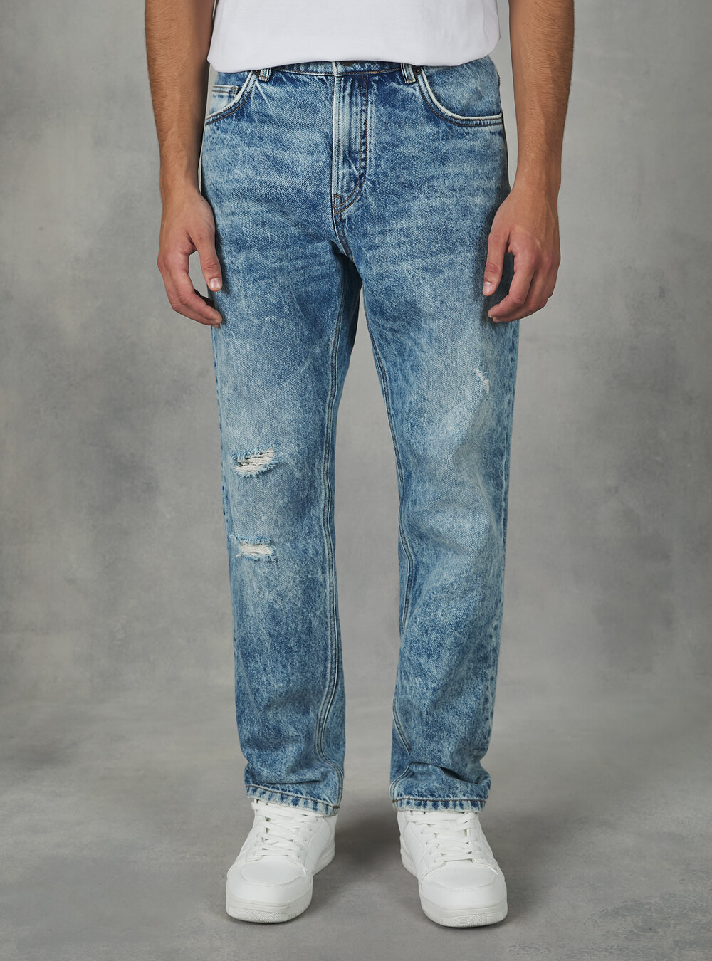 Straight Fit Cotton Jeans, Alcott
