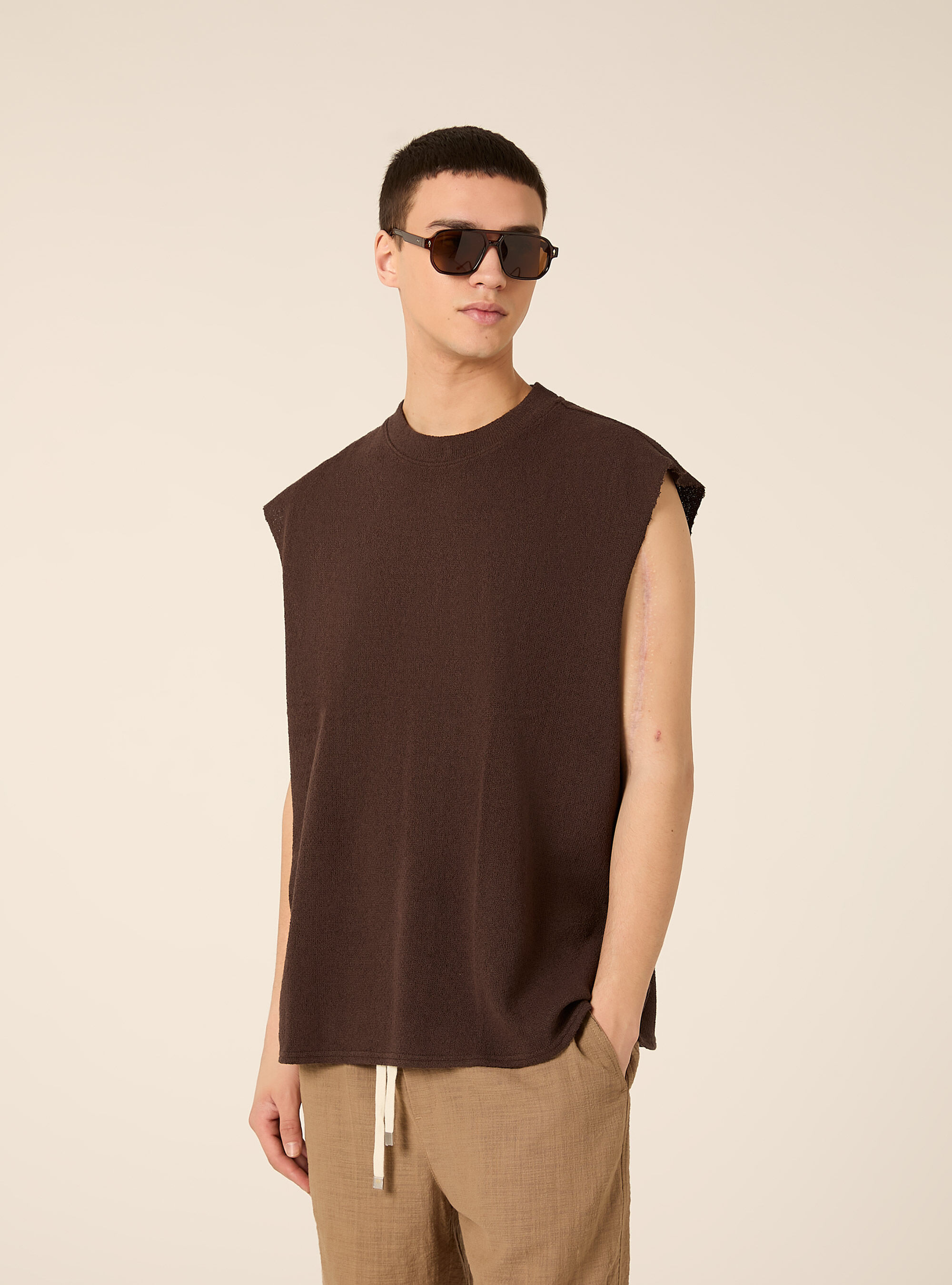 Canotta boxy fit  effetto maglia