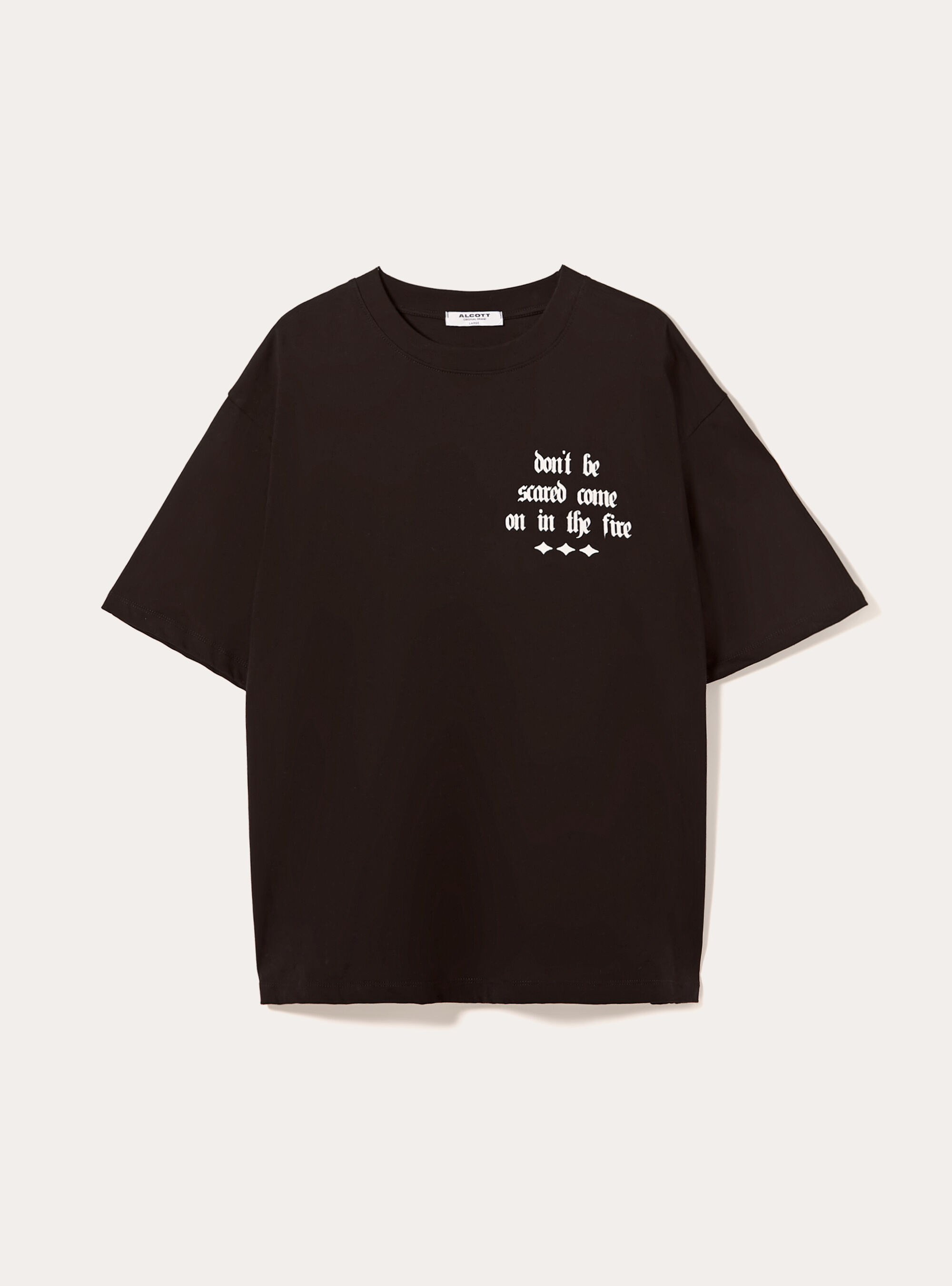 Boxy fit T-shirt with POP STATEMENT print, BK1 BLACK