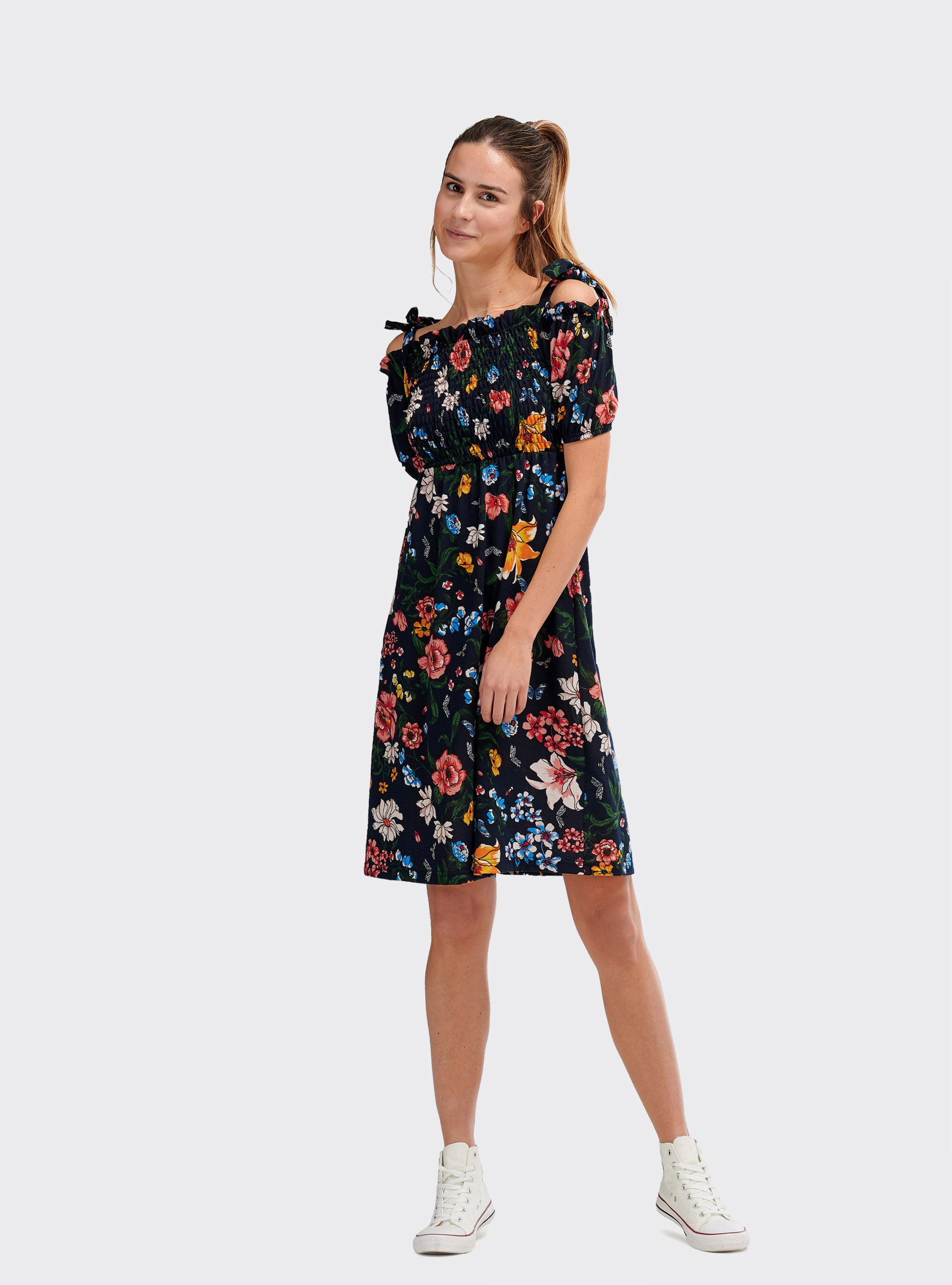 Vestito midi outlet a fiori
