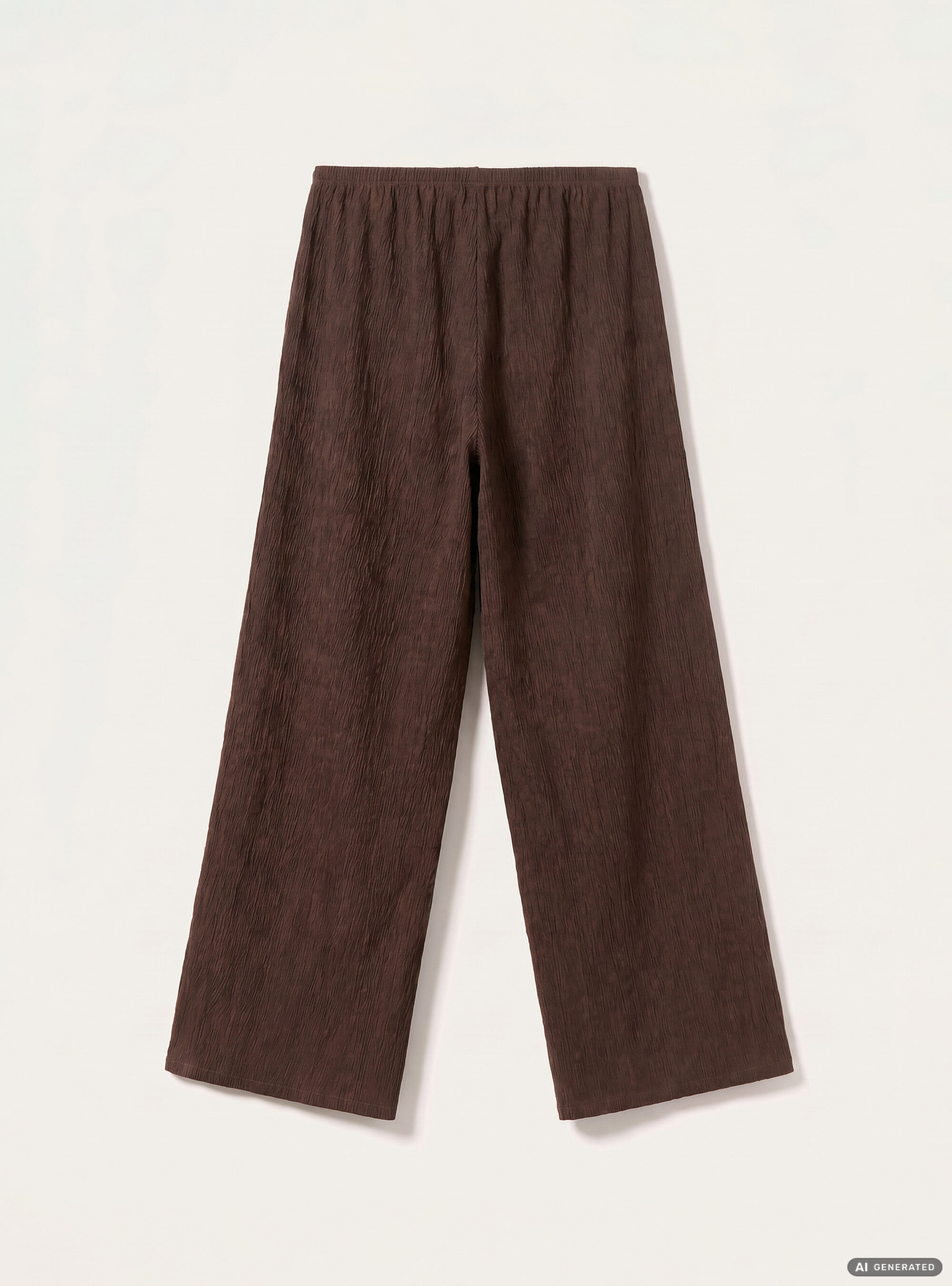 Pantaloni texturizzati, MARRONE SCURO
