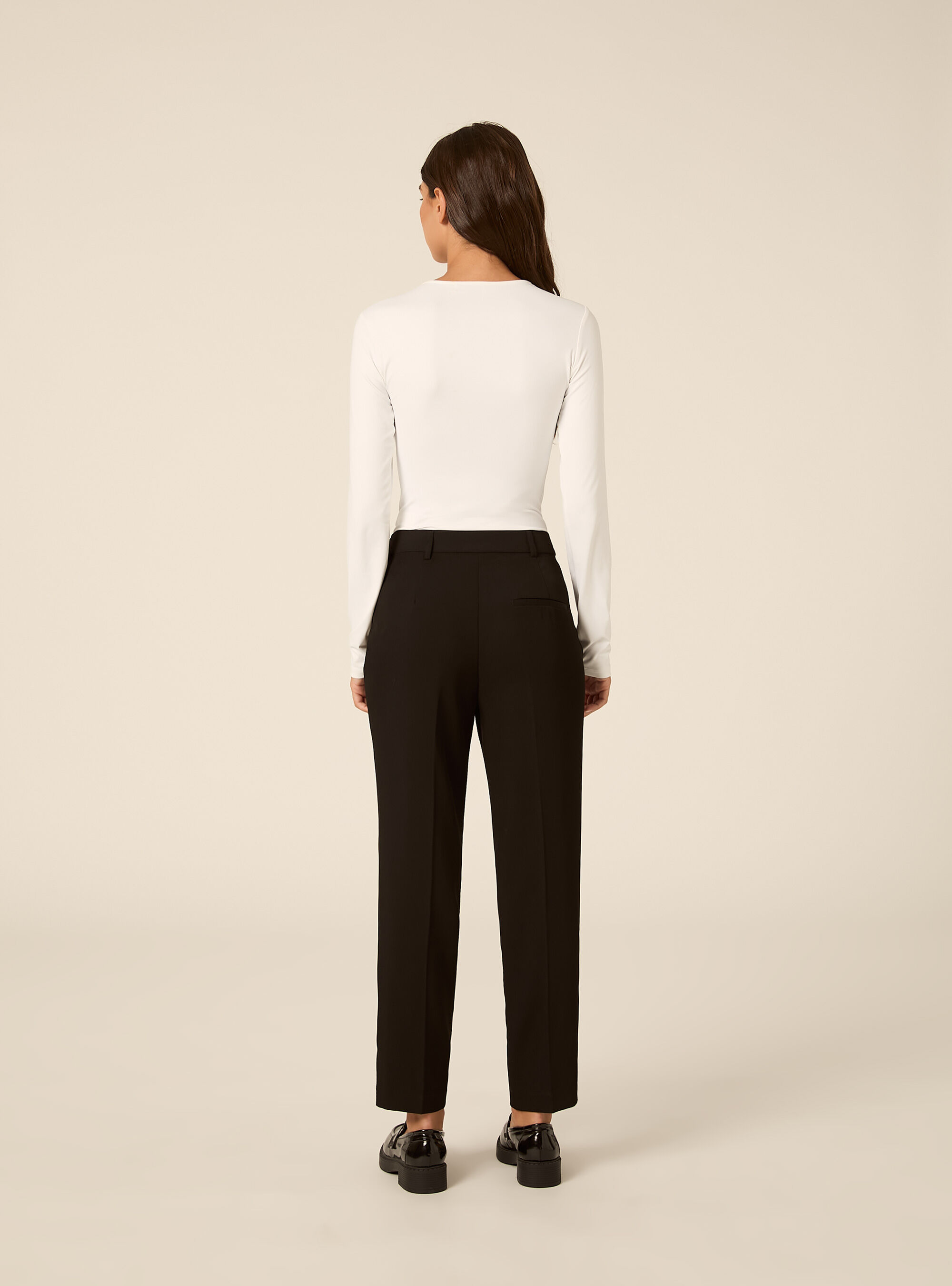 Pantaloni con pence, BK1 BLACK