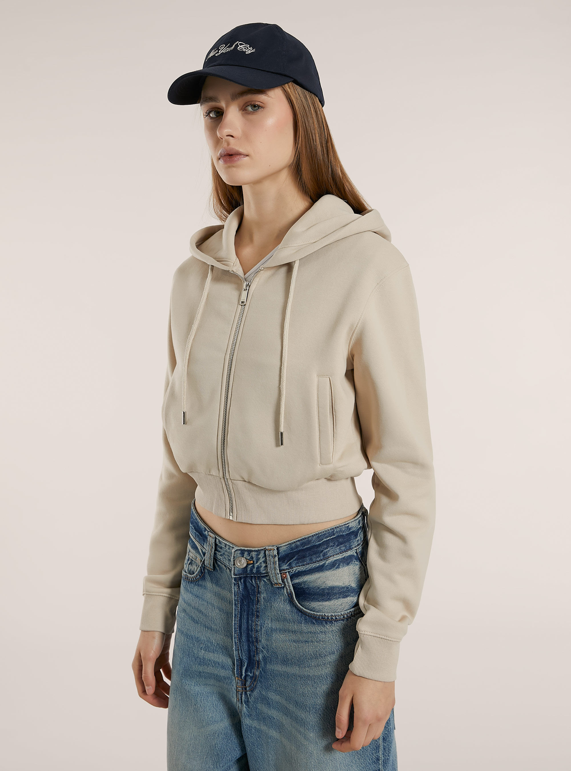Felpa con cappuccio cardigan discount