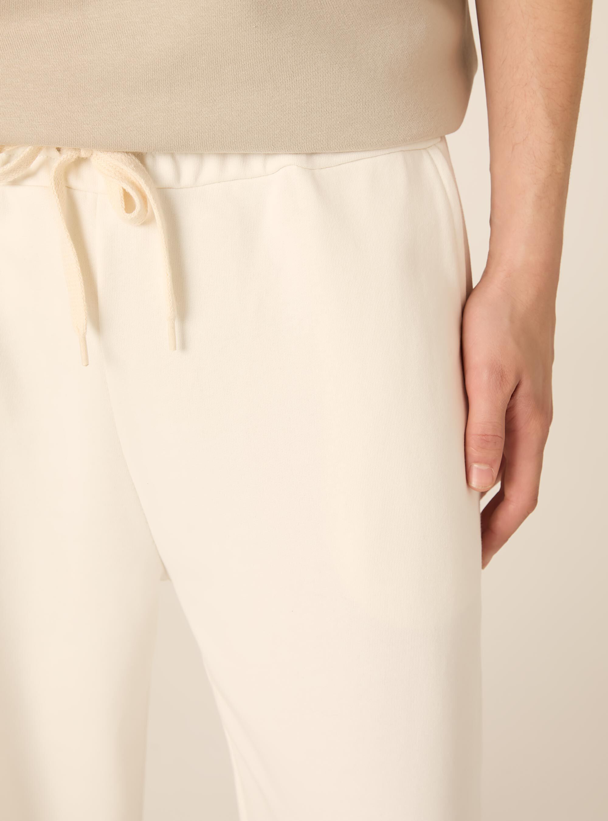 Wide leg jogger pants, WH1 OFF WHITE