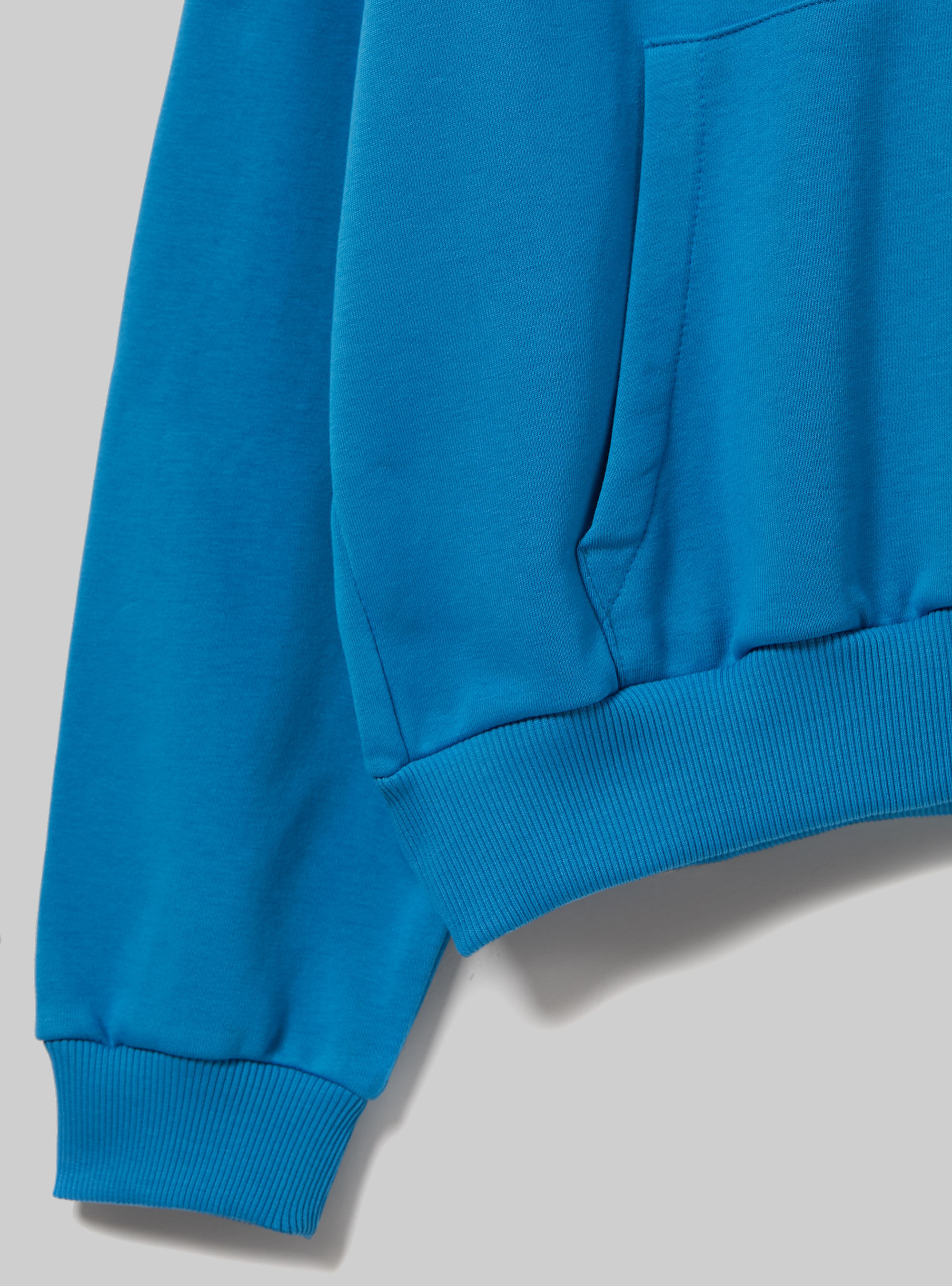 Felpa boxy fit con cappuccio, AZ1 AZURE DARK