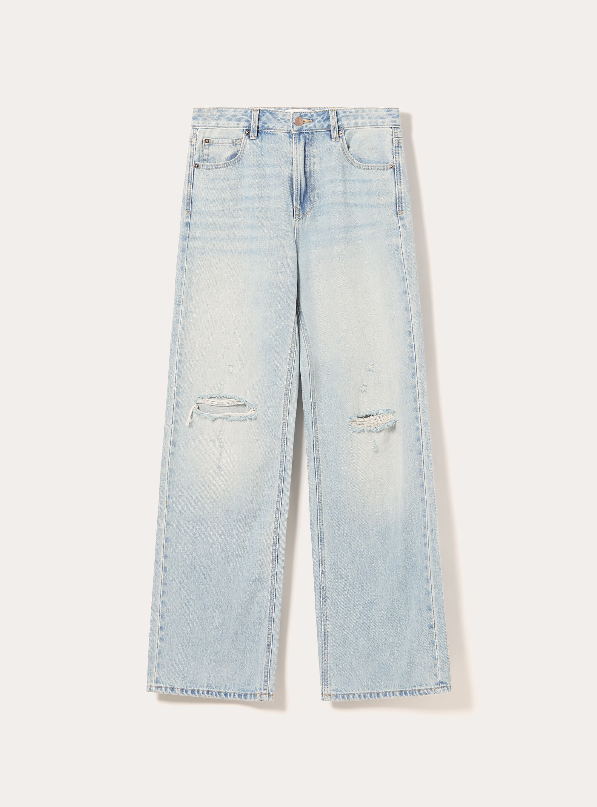 Jeans straight wide fit, D004 MEDIUM LIGHT BLUE
