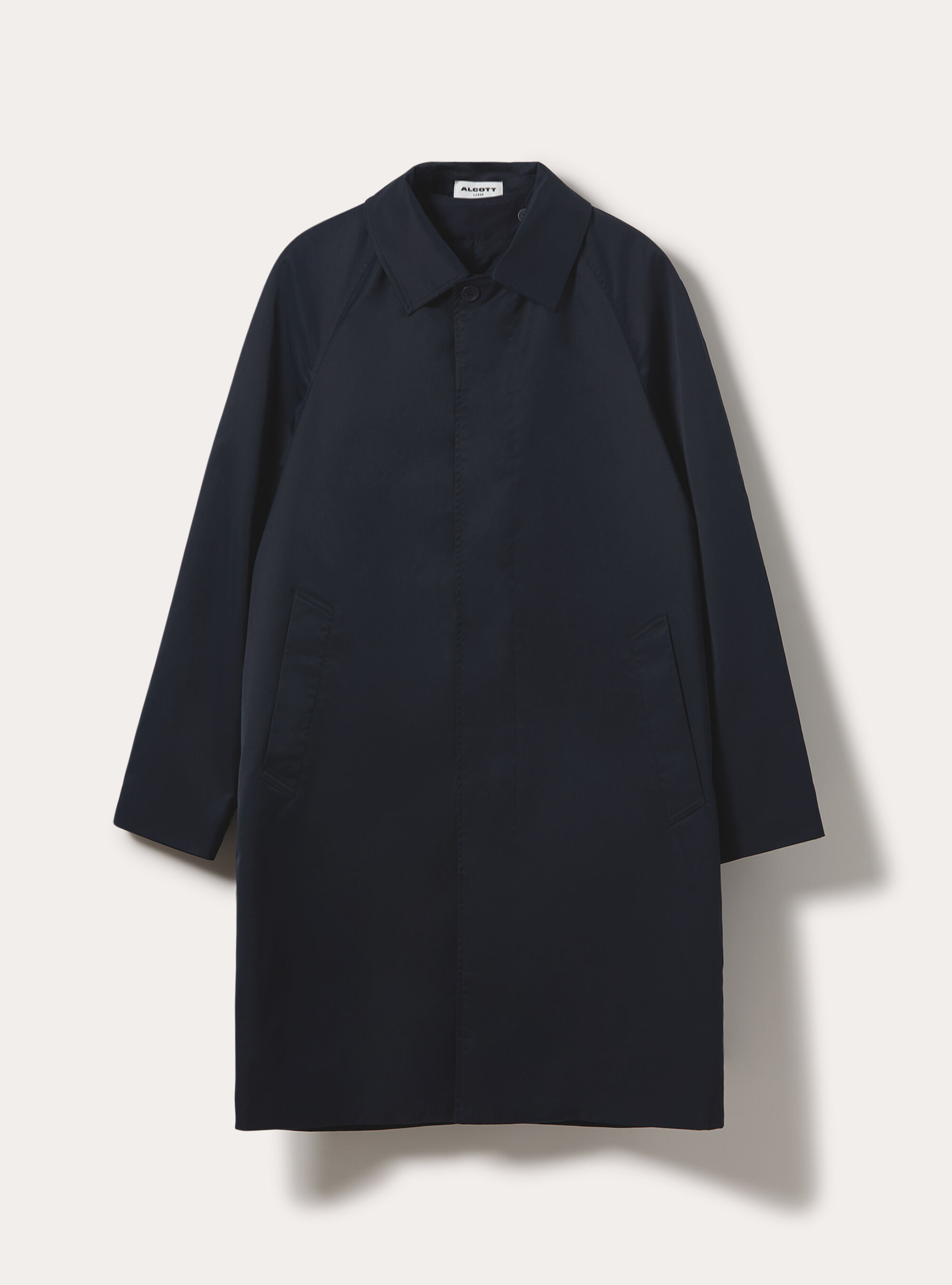 Mid length single breasted trench coat, NA1 NAVY DARK
