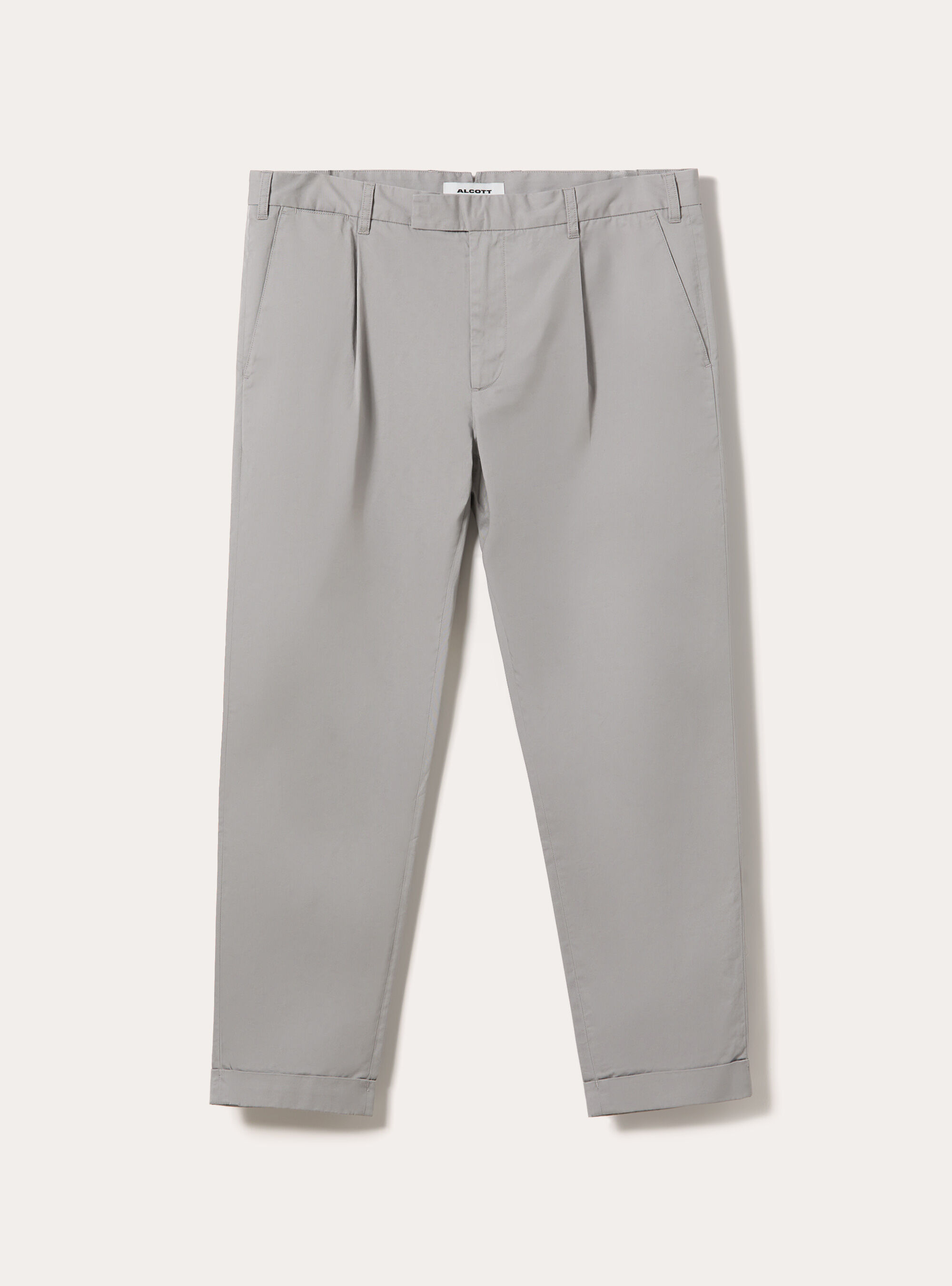 Pantaloni chino slim fit in twill, GY3 GREY LIGHT
