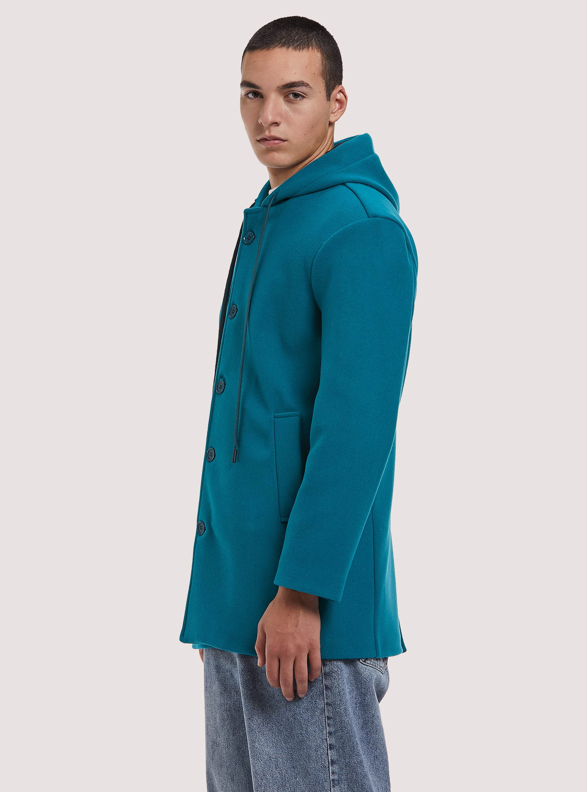 Manteau &agrave; capuche, OB2 BLUE OIL MED.