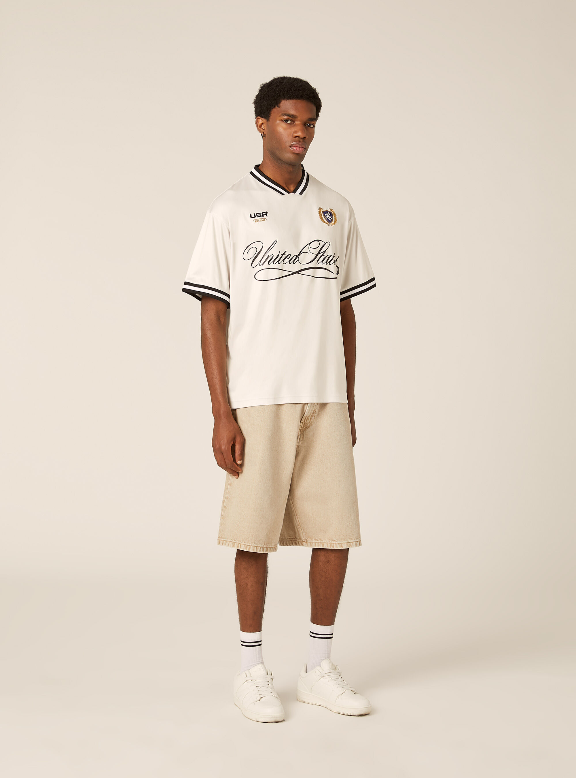 T-shirt boxy fit con stampa calcio mondiali