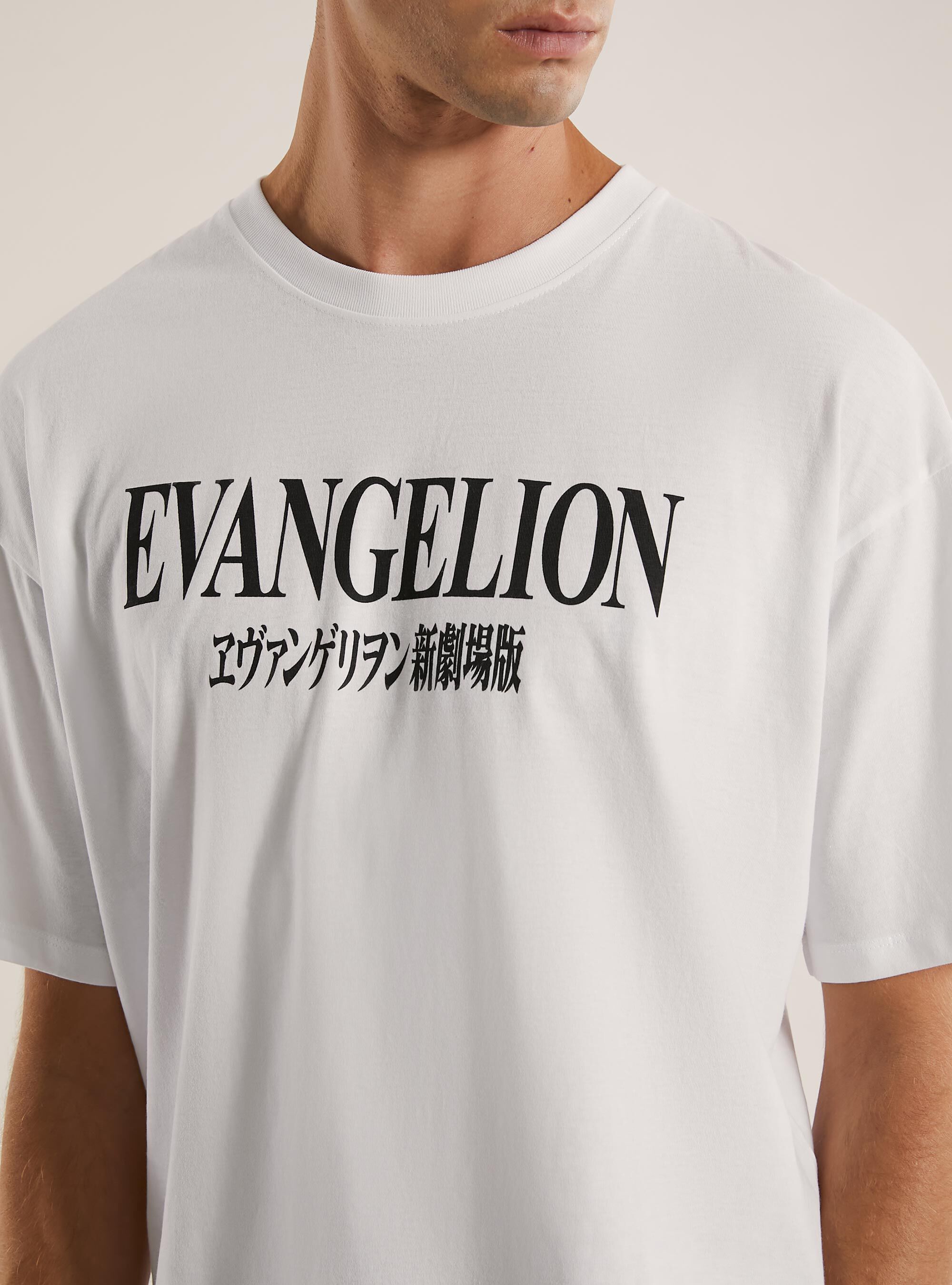 Evangelion / Alcott T-shirt, WH3 WHITE