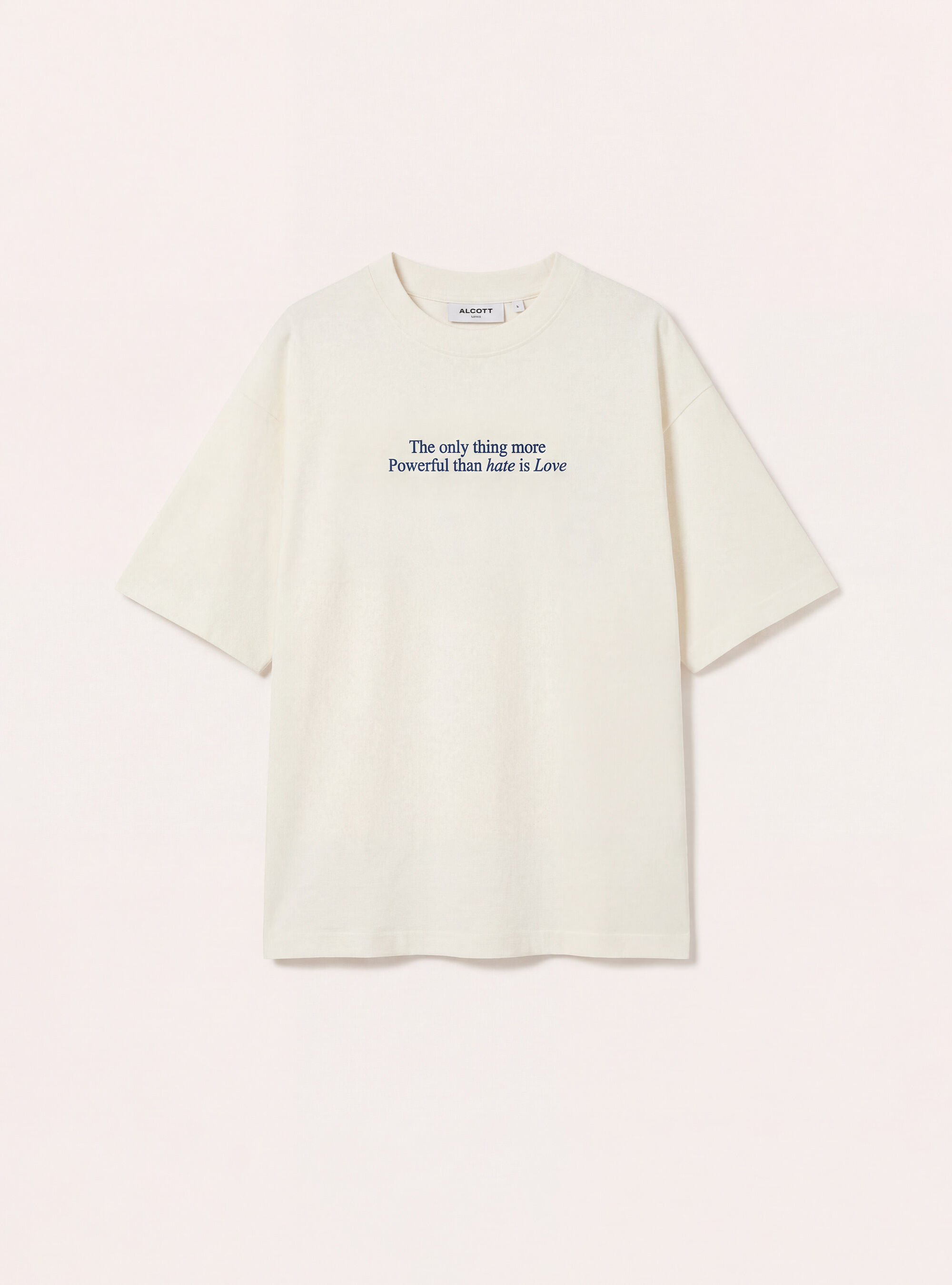 T-shirt boxy con stampa the only thing, WH2 WHITE