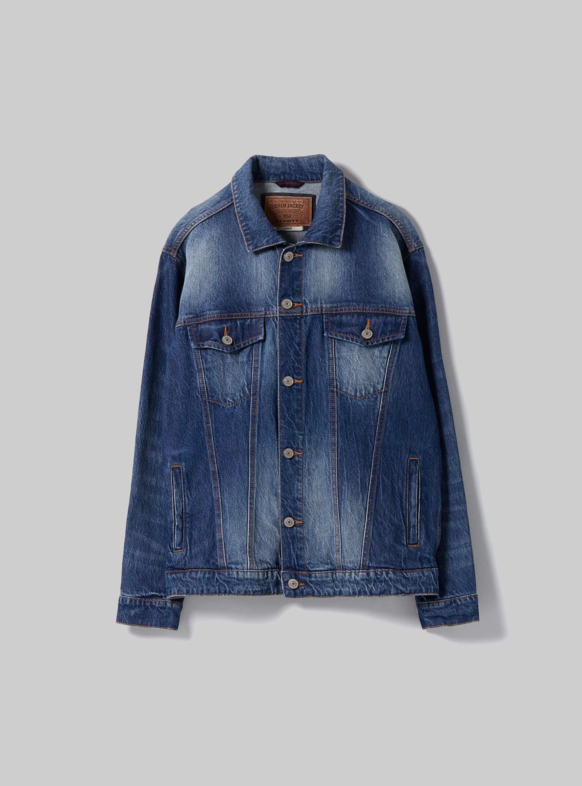 Chaqueta vaquera el&aacute;stica, AZUL