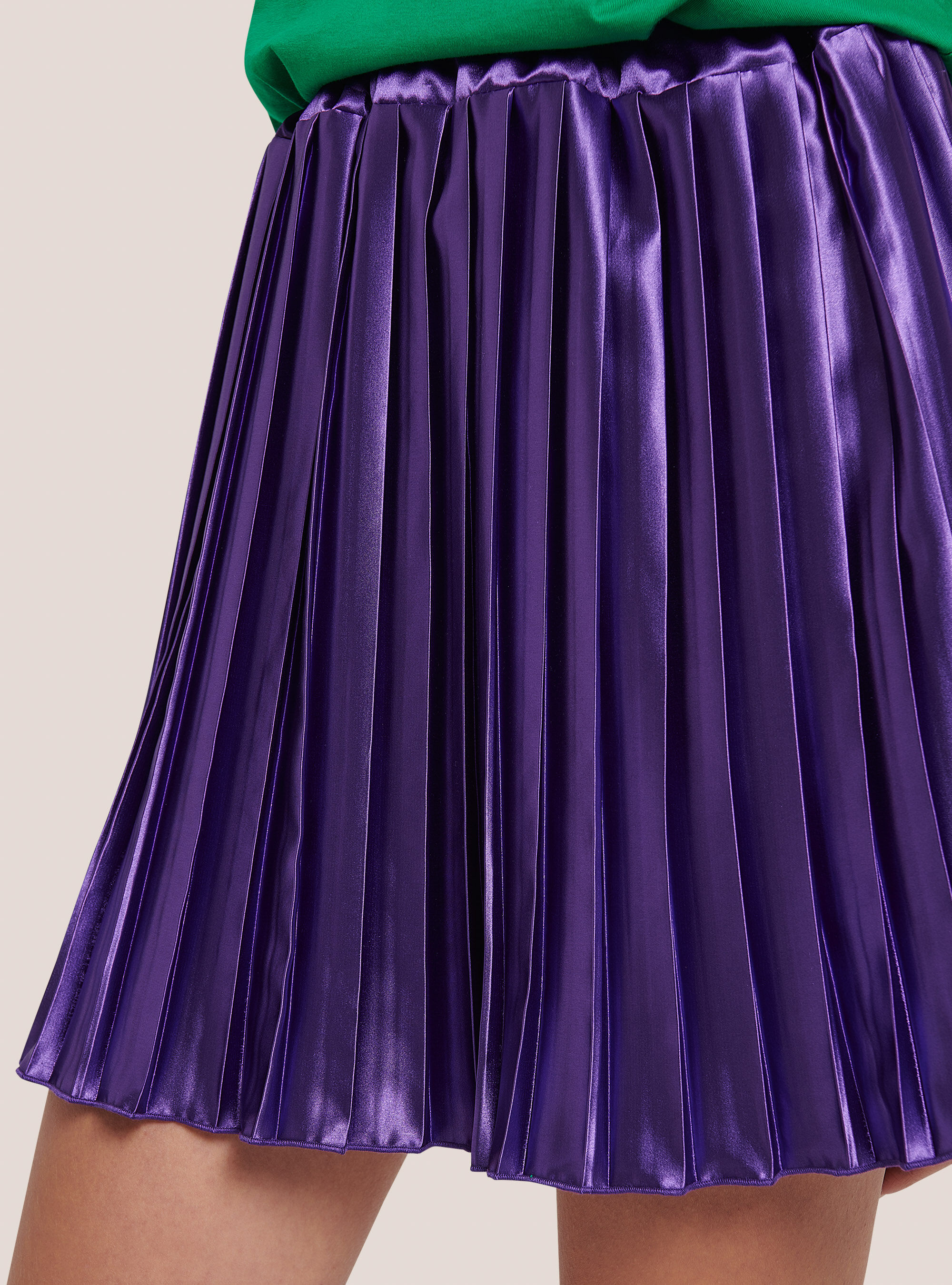 Jupe plissee deals satin