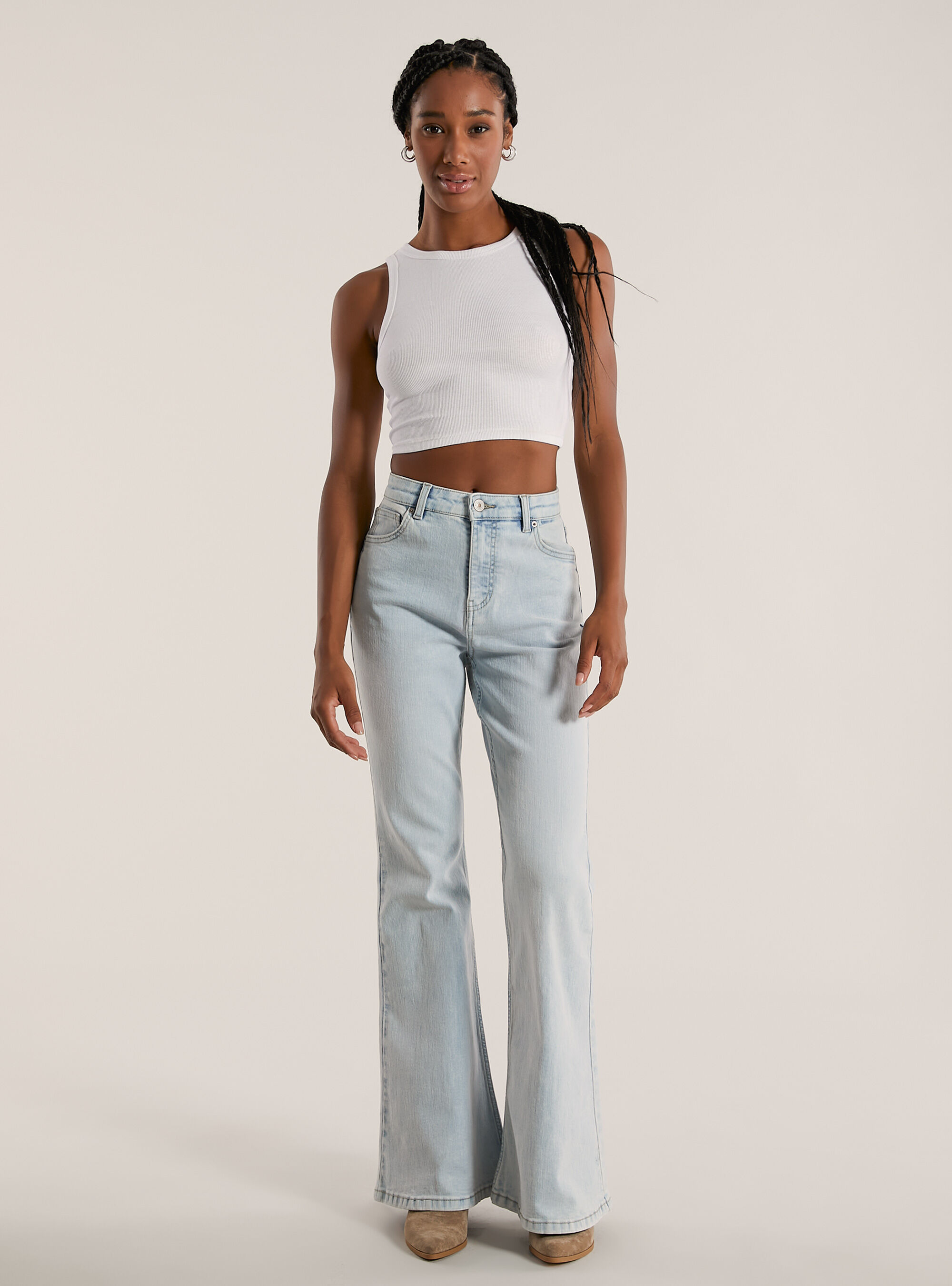 Jeans flare taille haute new arrivals