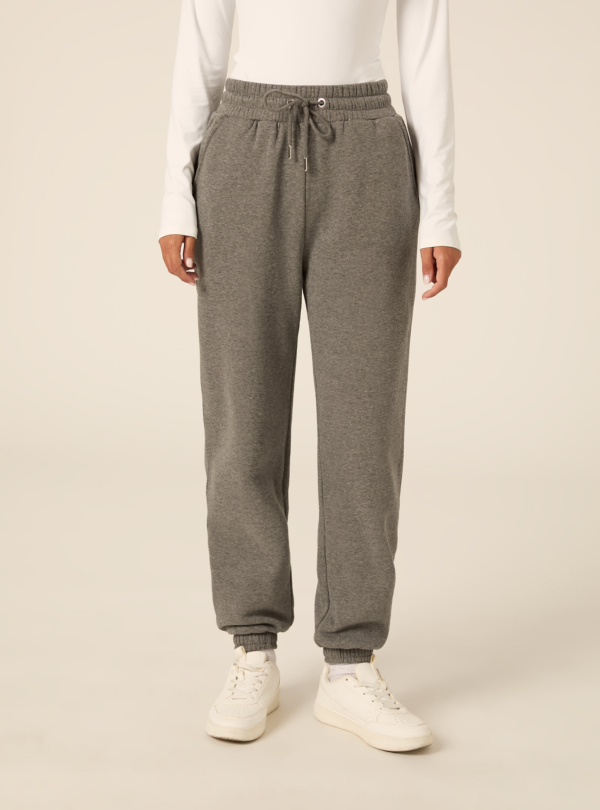 Jogger basic tinta unita, MGY1 GREY MEL DARK