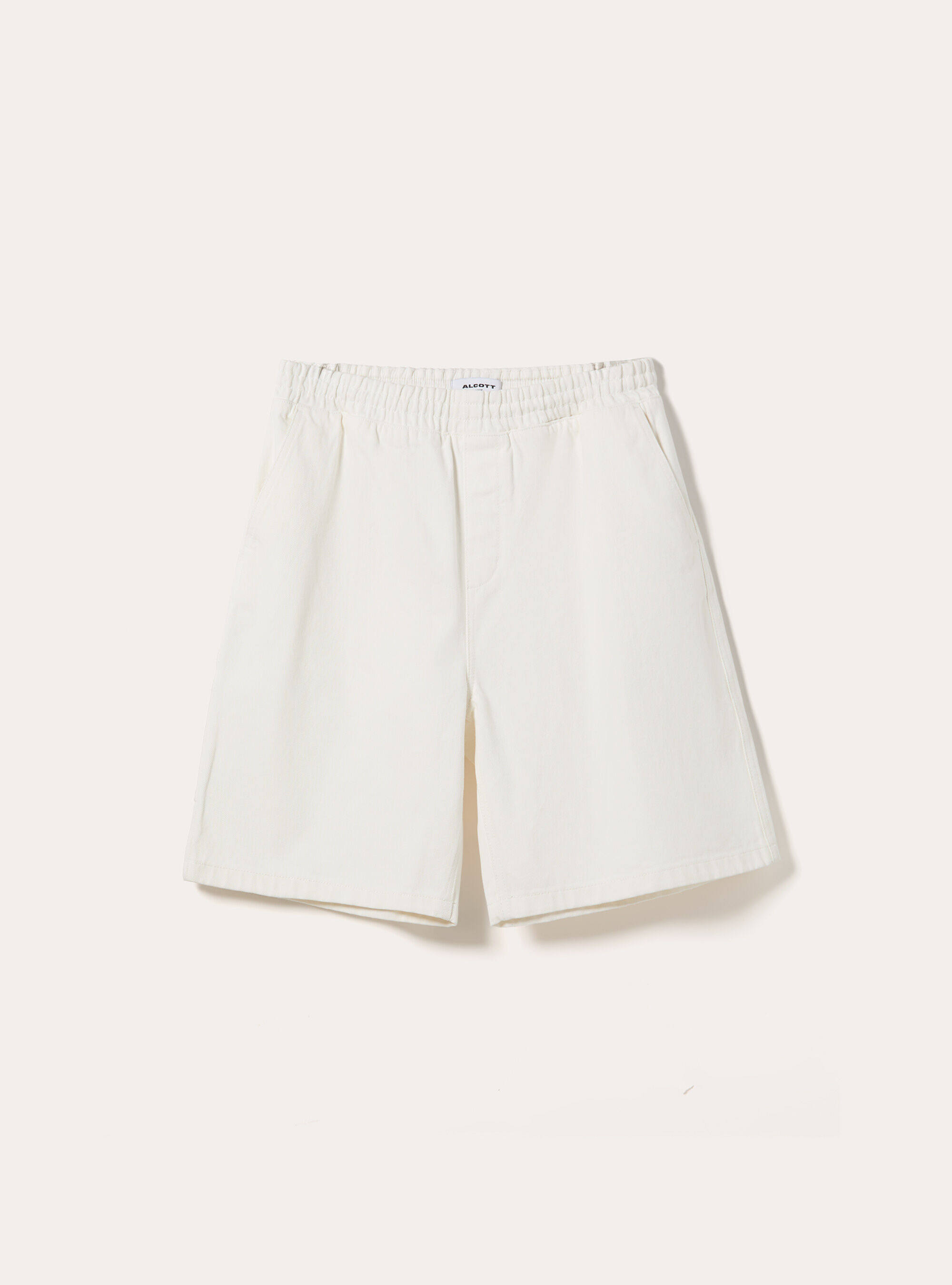 Bermudas Carpenter con Cintura El&aacute;stica, WH1 OFF WHITE