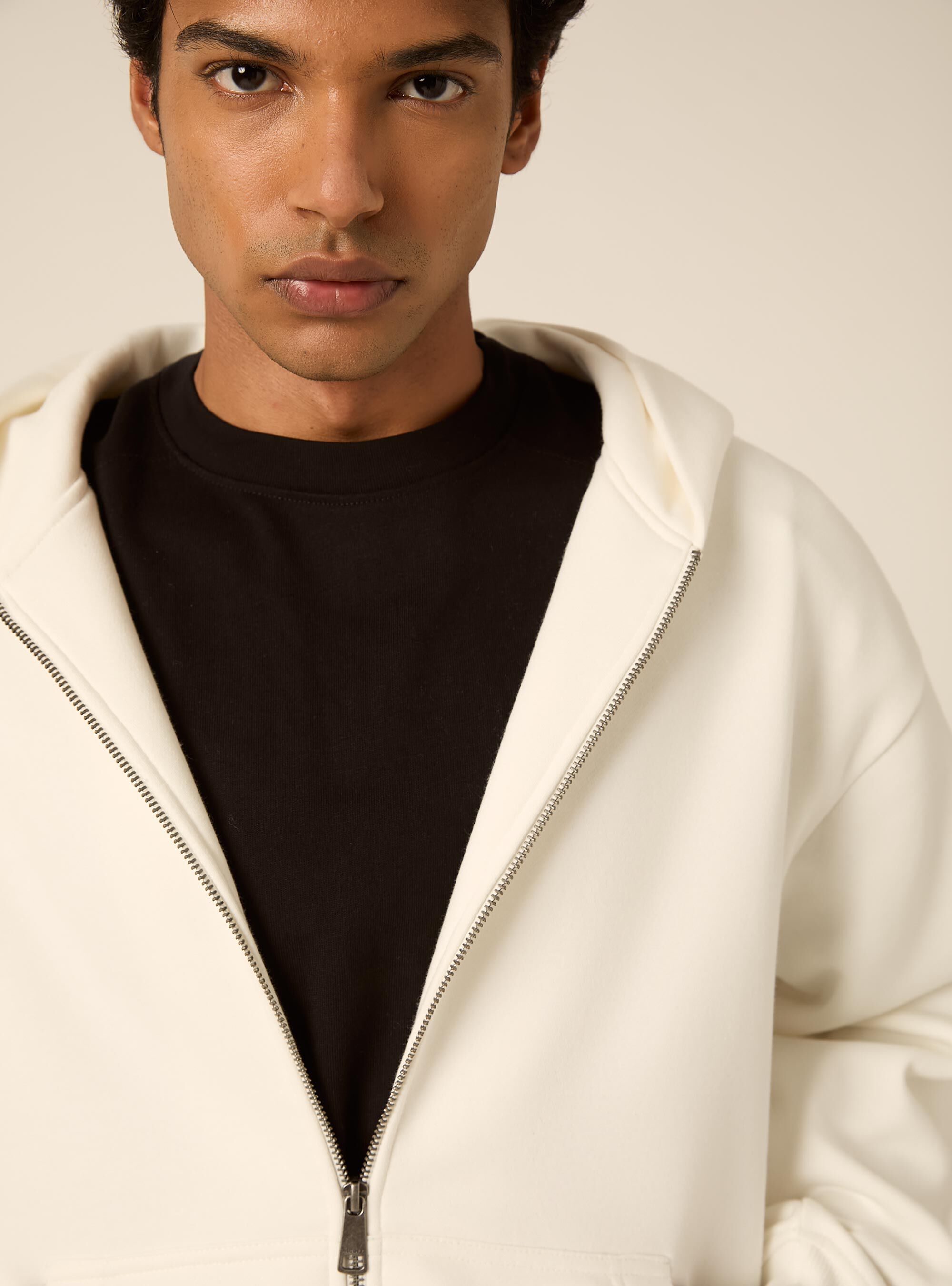 Cardigan basico boxy fit, WH2 WHITE