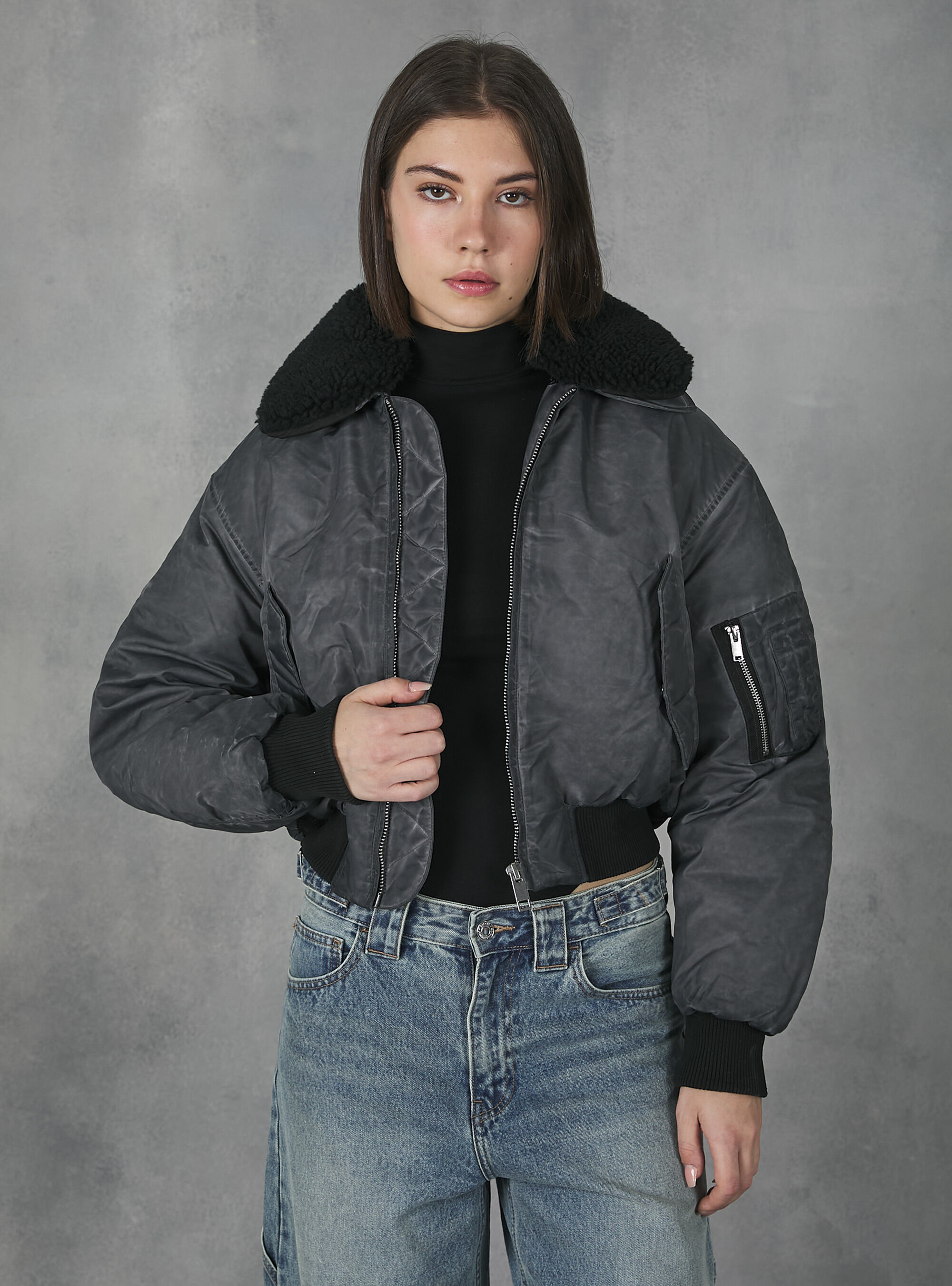 YOKE / NYLON BOMBER JACKET – carol ONLINE STORE