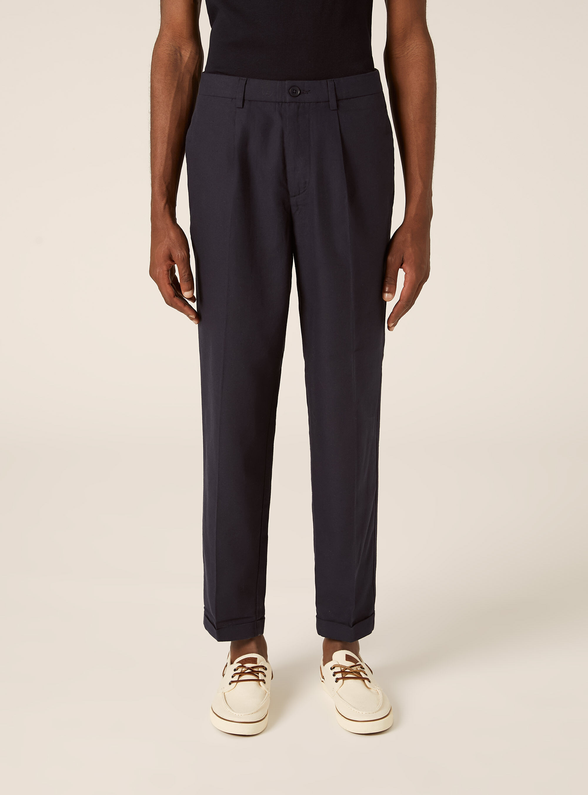 Lightweight Tailored Linen Blend Trousers