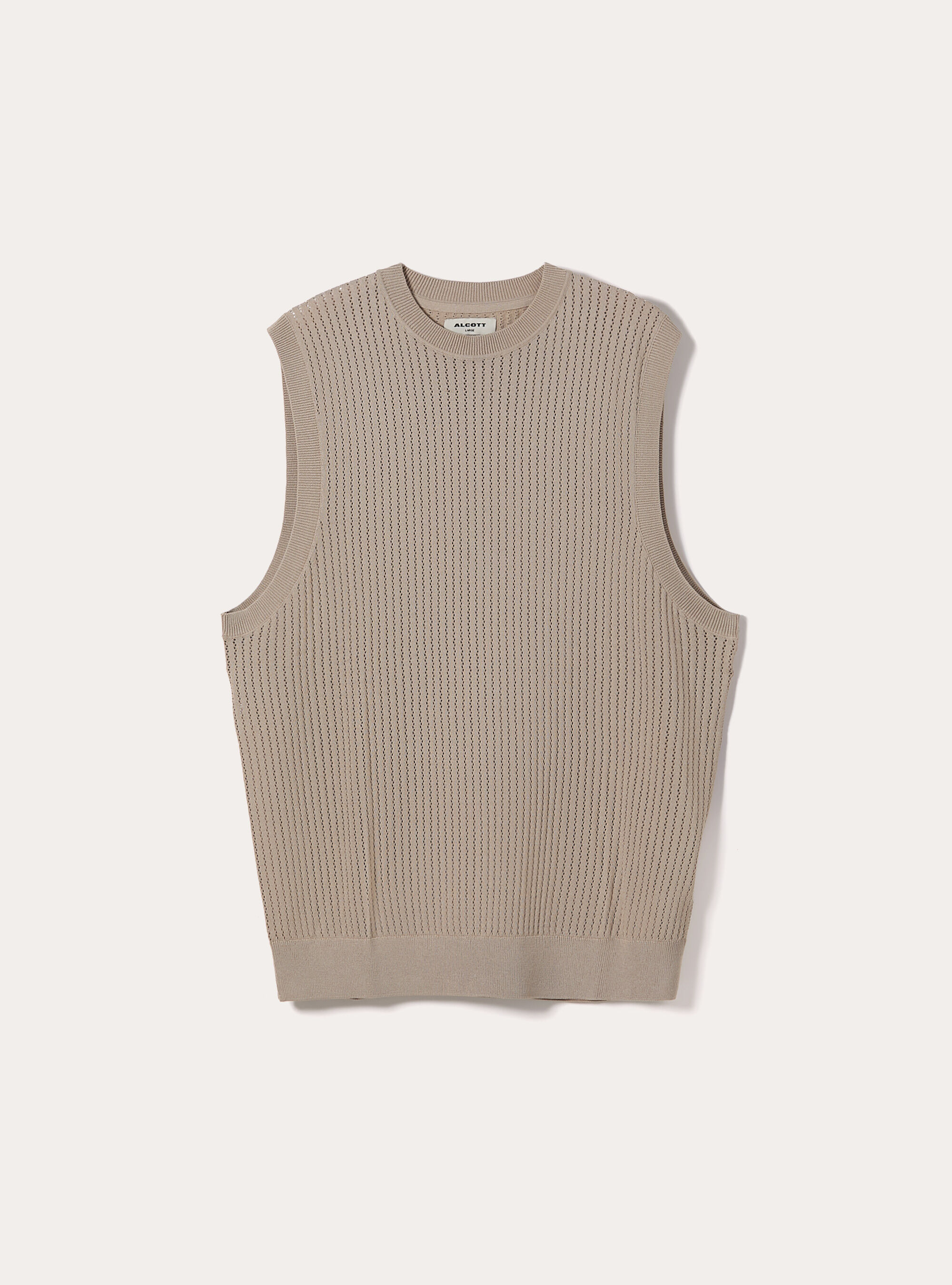 Gilet regular fit in maglia, MBG3 BEIGE MEL LIGHT