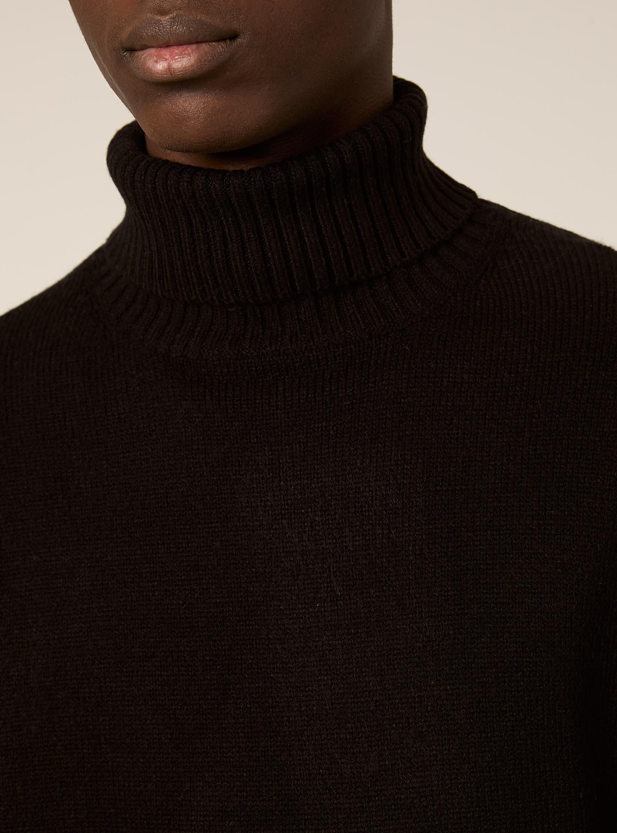 Pullover a collo alto, BK1 BLACK