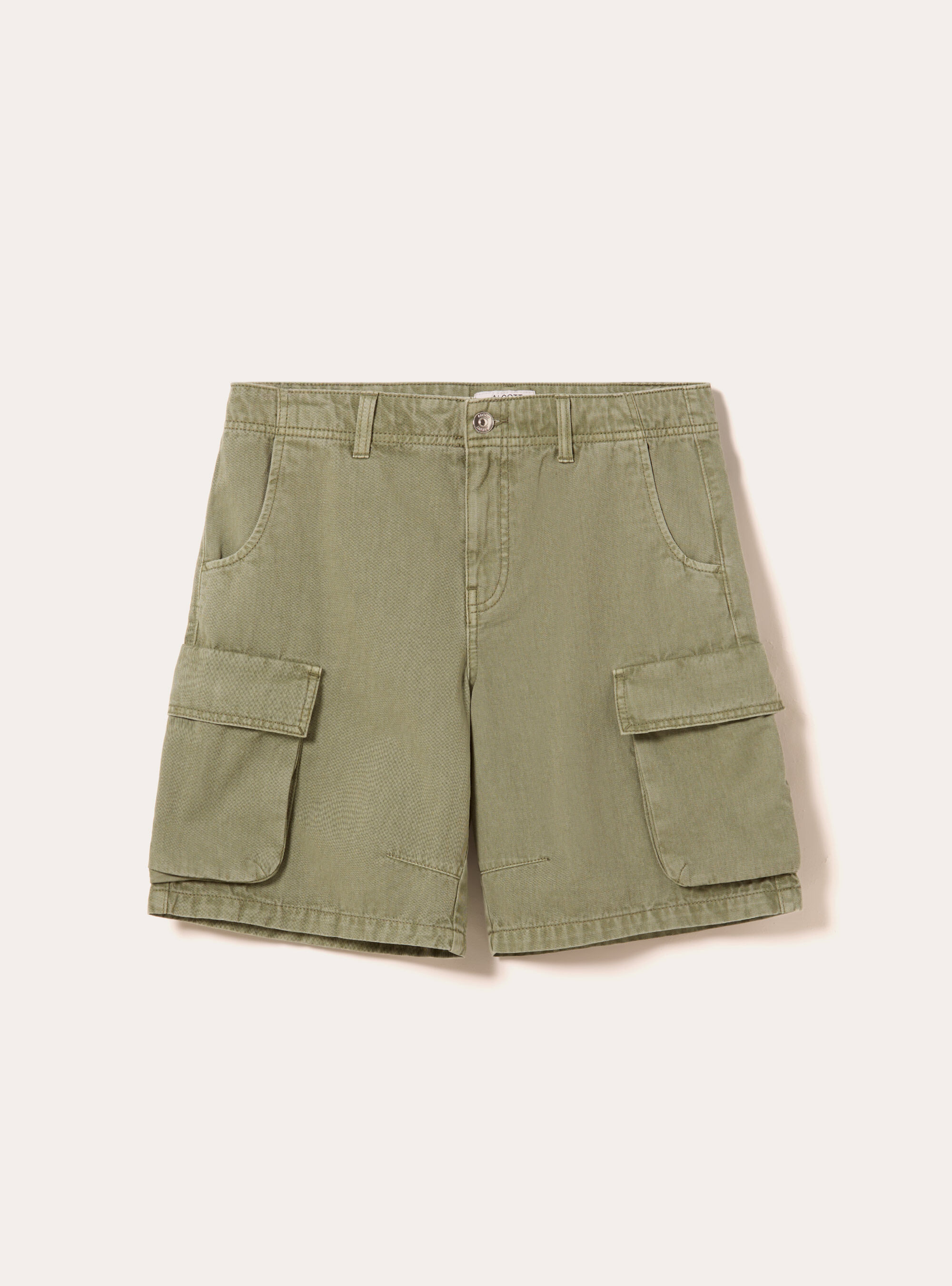 Twill cargo bermuda shorts, KY2 KAKY MEDIUM