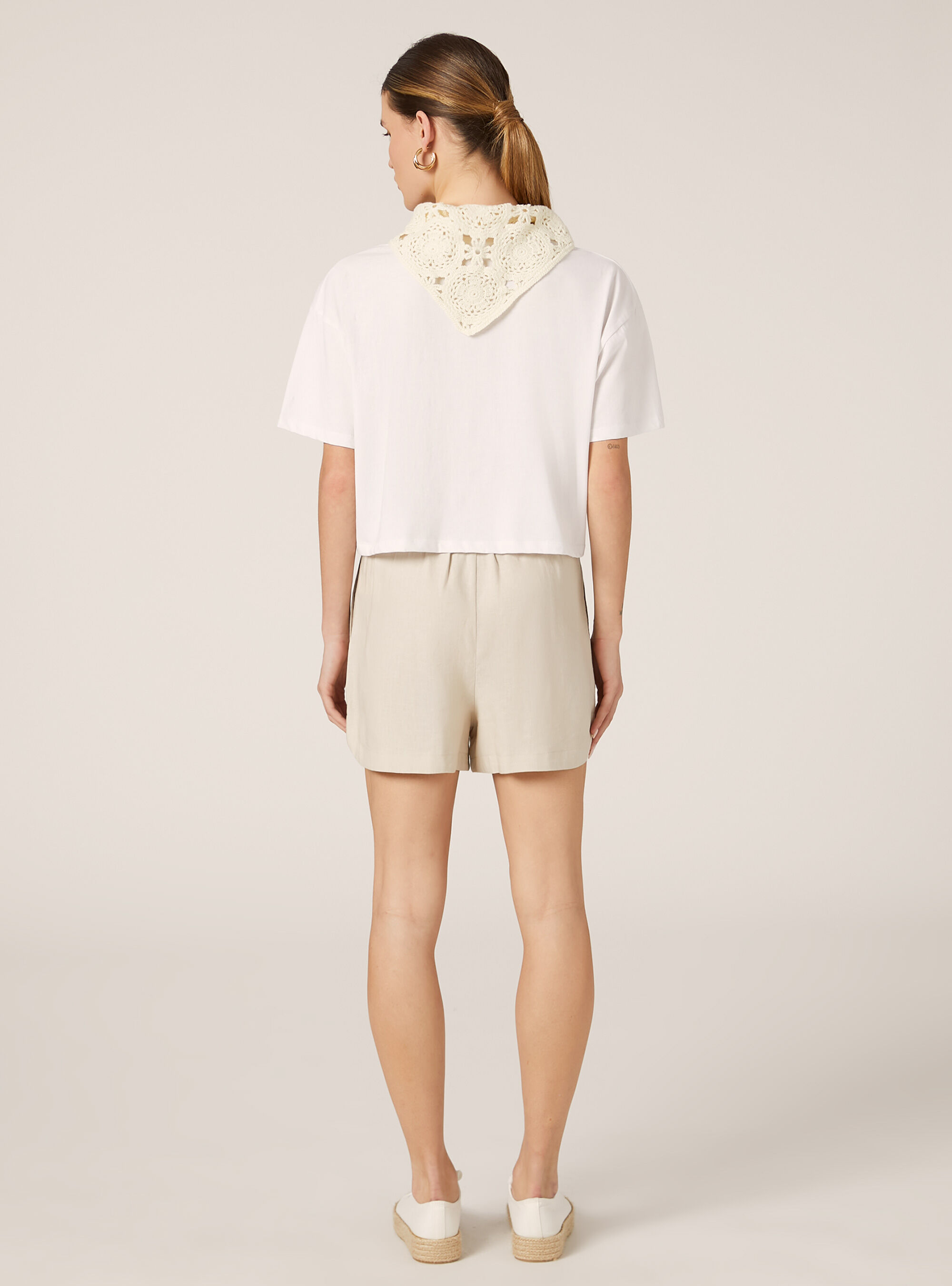 Short en lin, BG2 BEIGE MEDIUM
