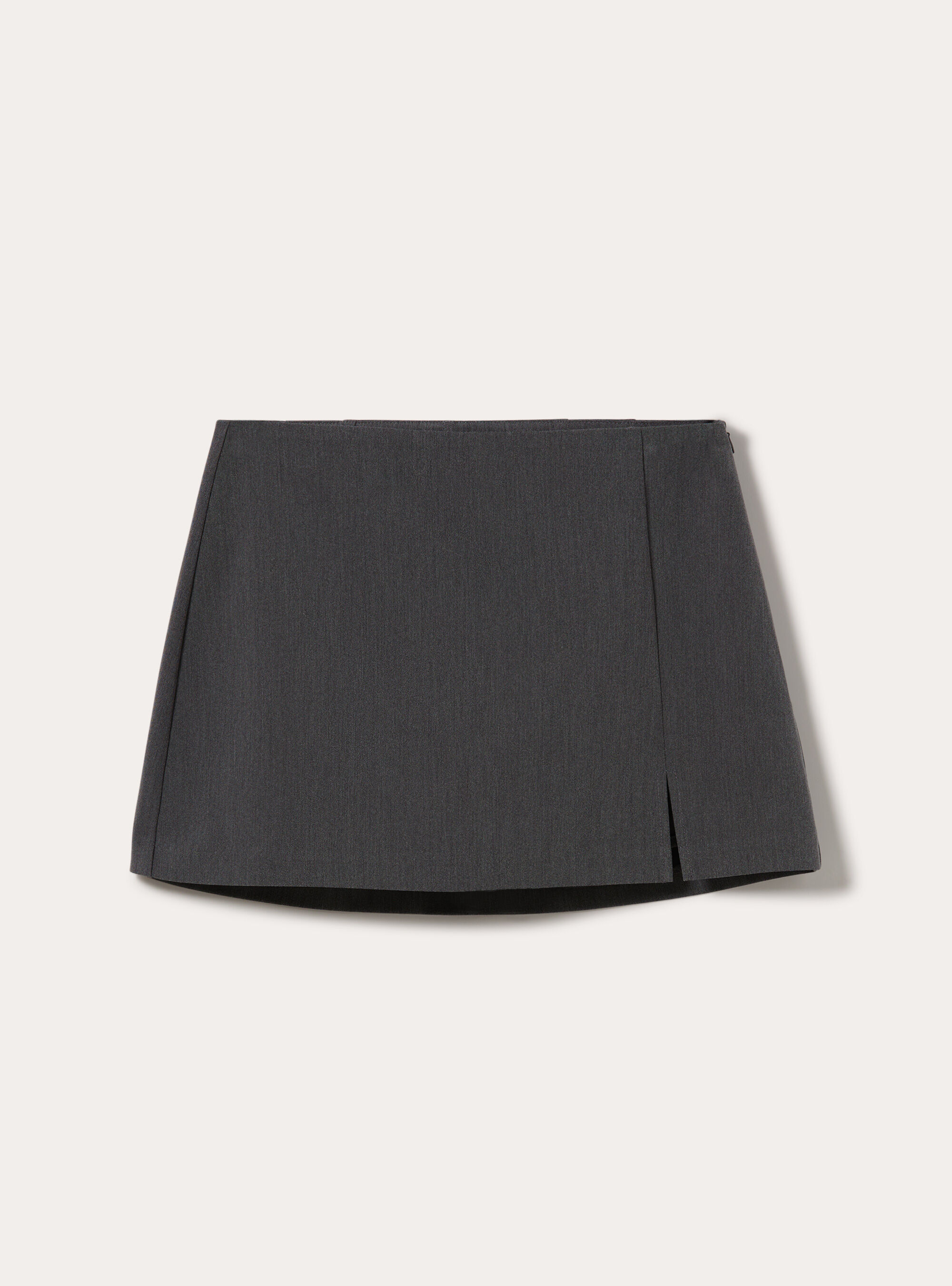 Skort mini tinta unita, MGY1 GREY MEL DARK
