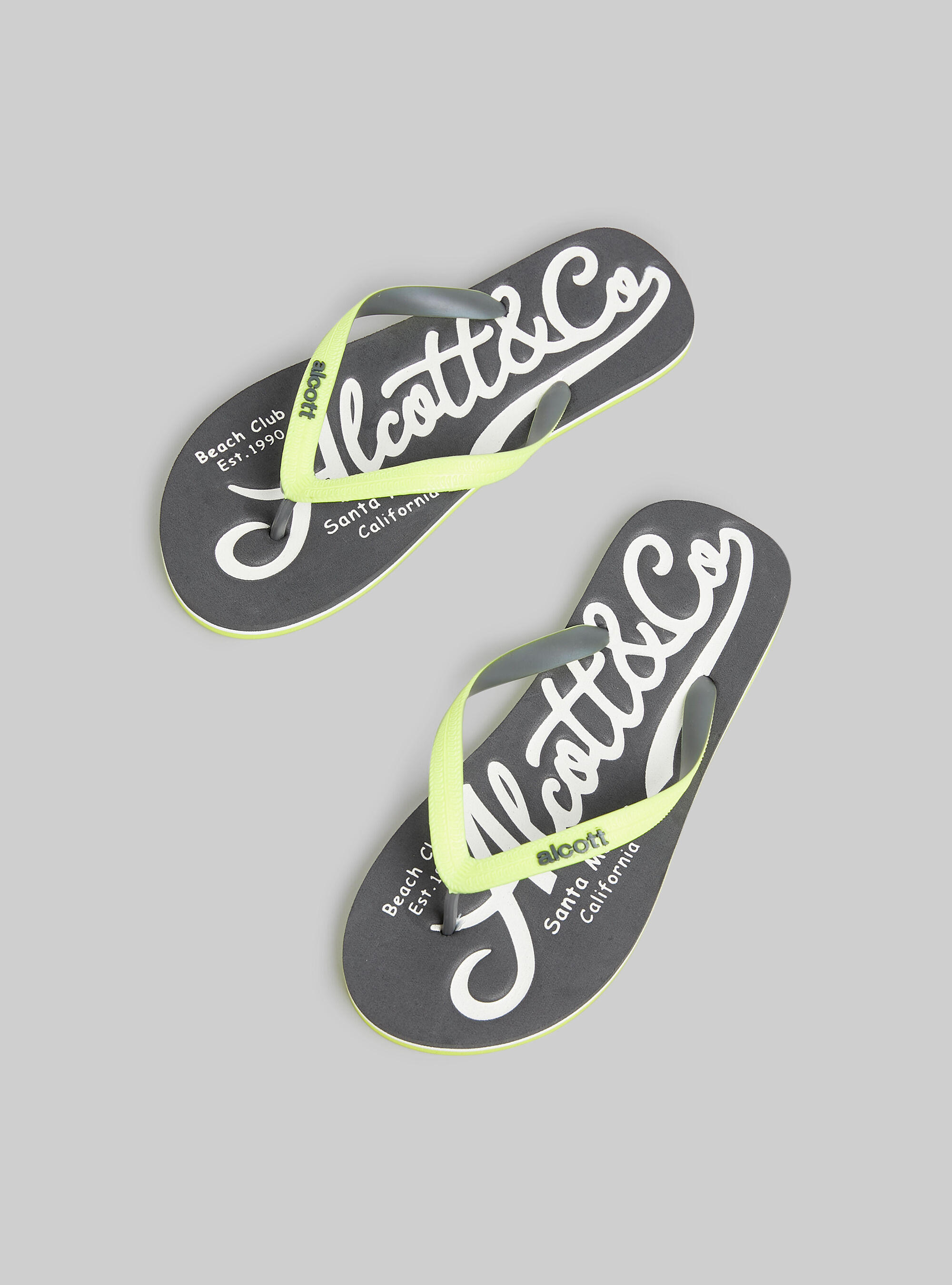 Infradito con logo a constrasto, GY3 GREY LIGHT