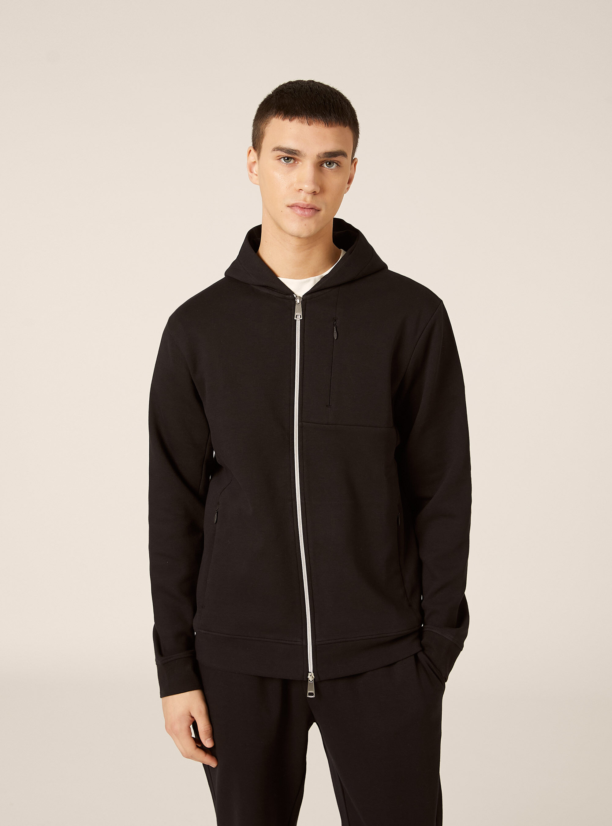 Soft touch zip-up sweatshirt