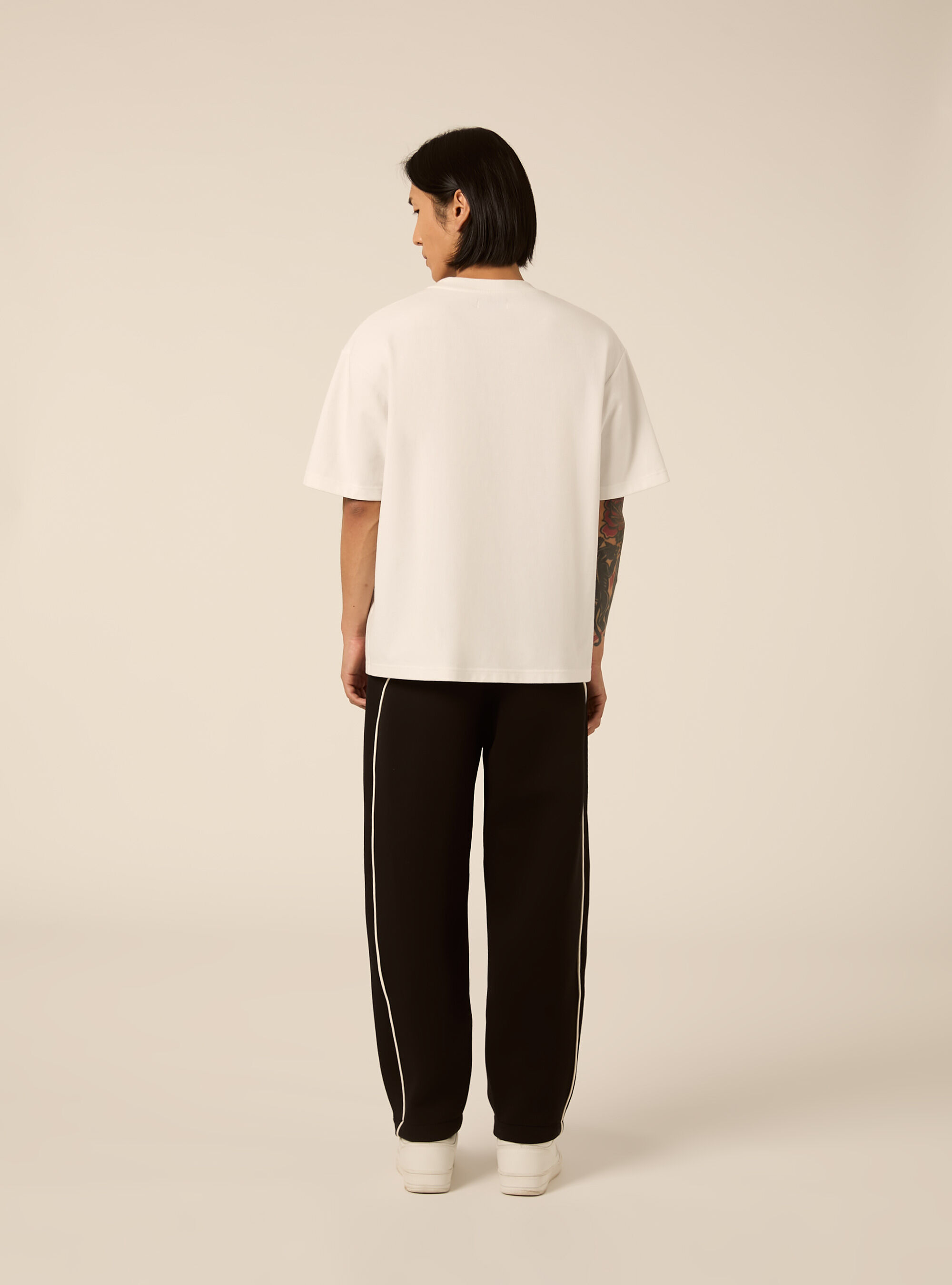Pantaloni tuta con coulisse al fondo relaxed fit, BK1 BLACK