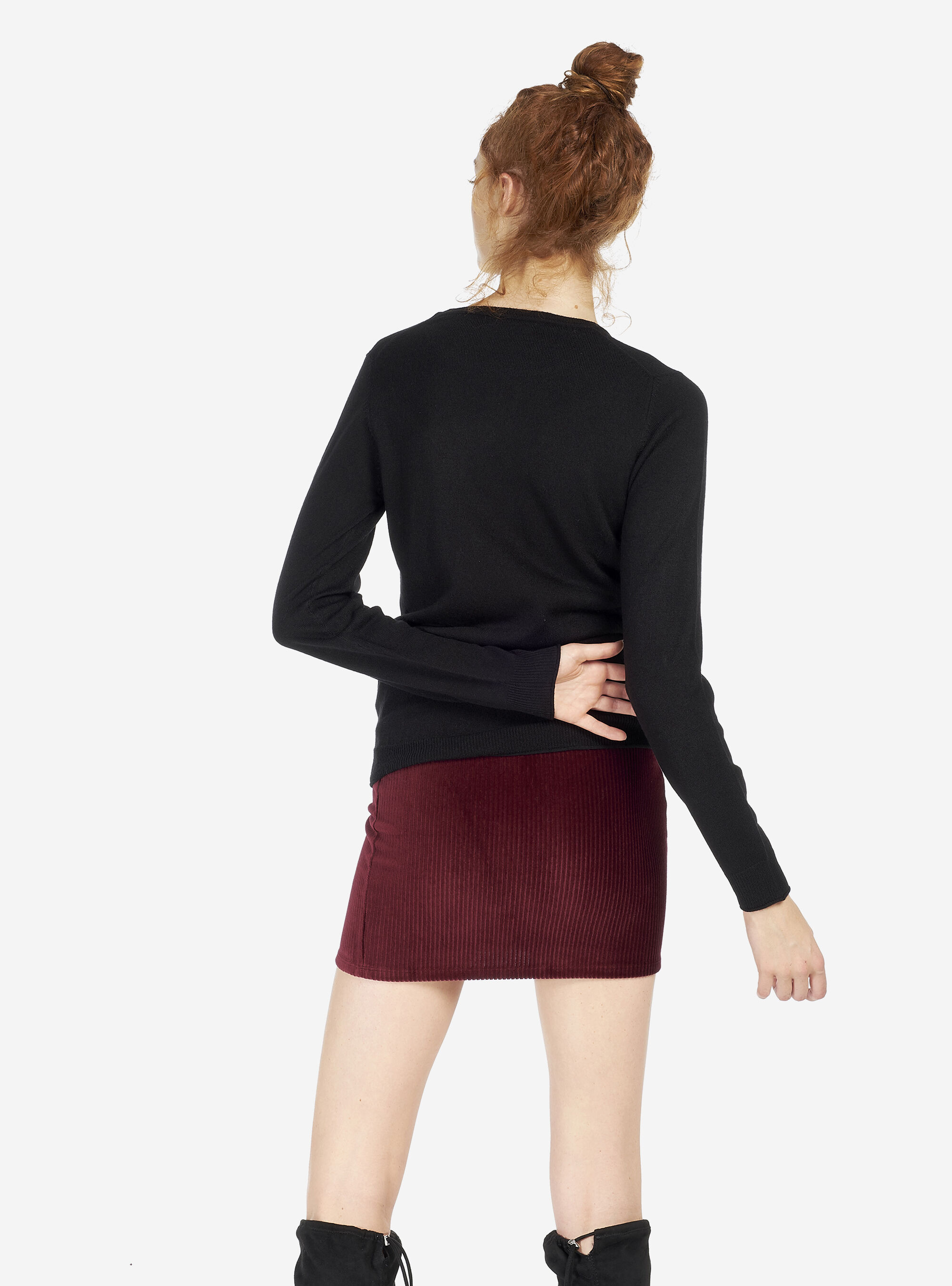 BASIC CREWNECK PULLOVER, BLACK