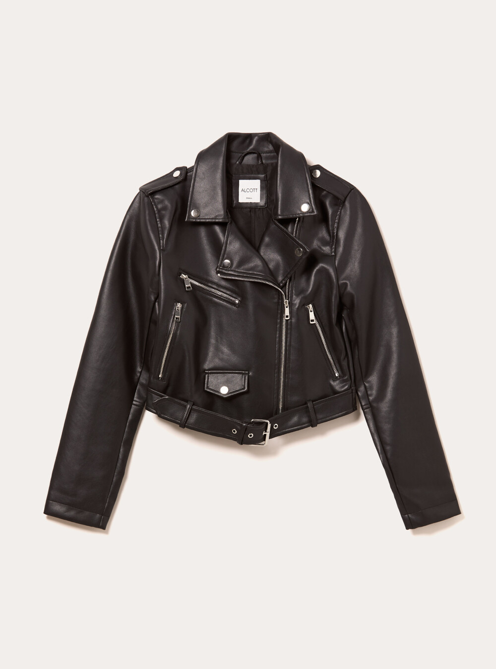 Leather effect biker jacket