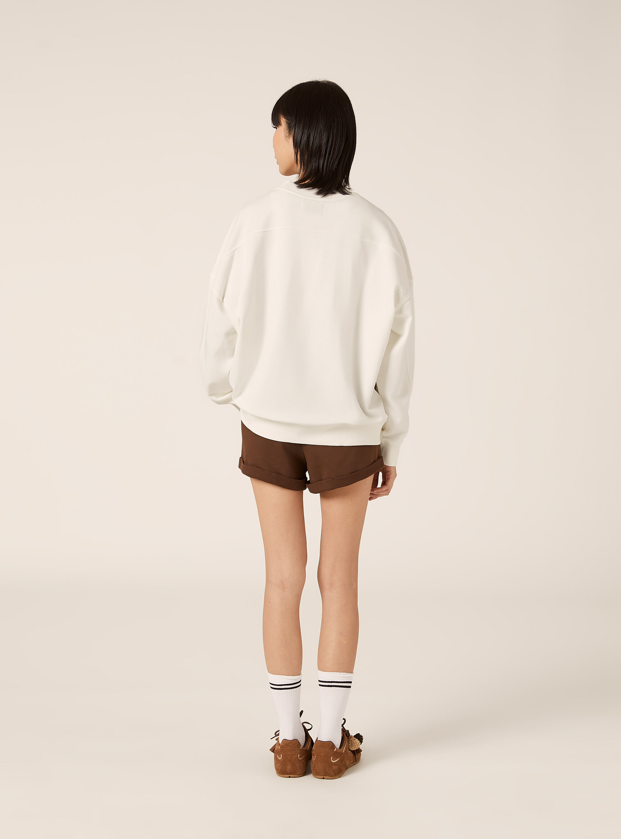 Sweat-shirt basique en coton, WH1 OFF WHITE