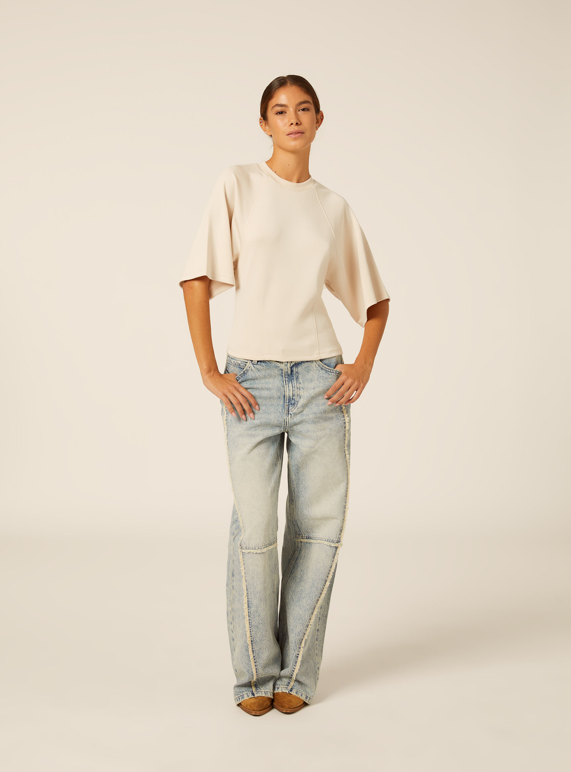 T-shirt soft touch, BG3 BEIGE LIGHT