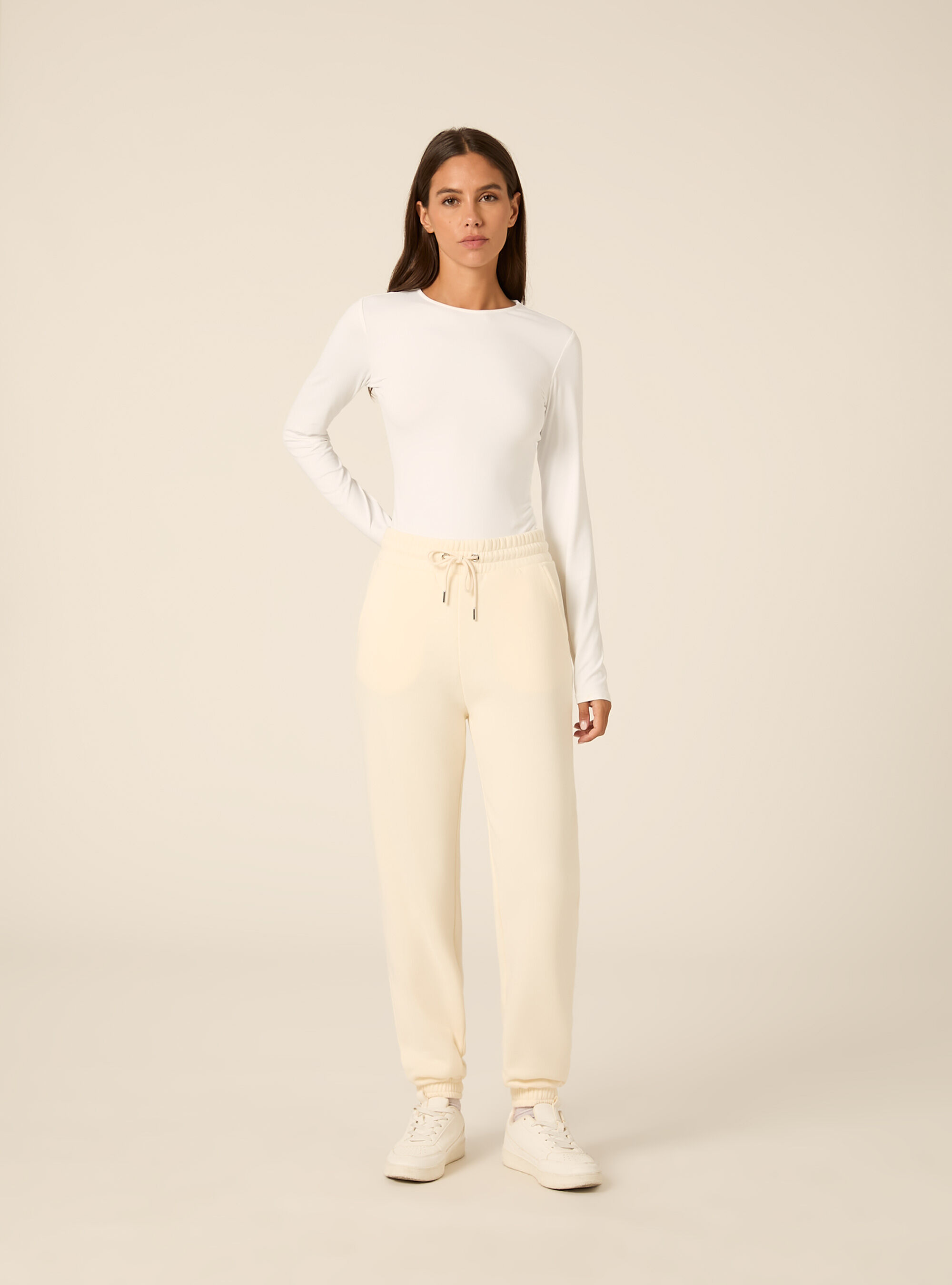 Jogger basic tinta unita, BG2 BEIGE MEDIUM