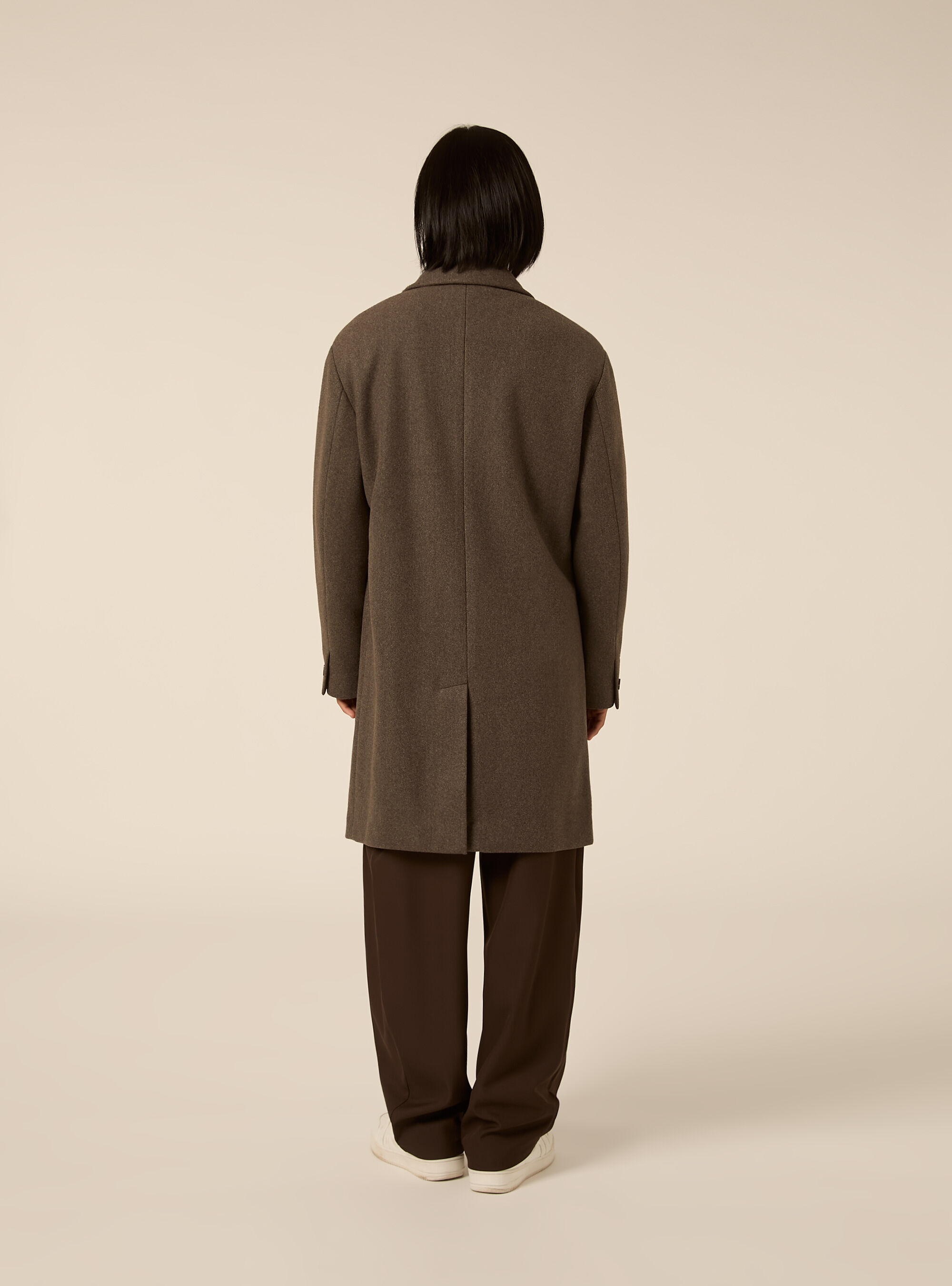 Unlined single breasted coat with lapels, BR2 BROWN MEDIUM