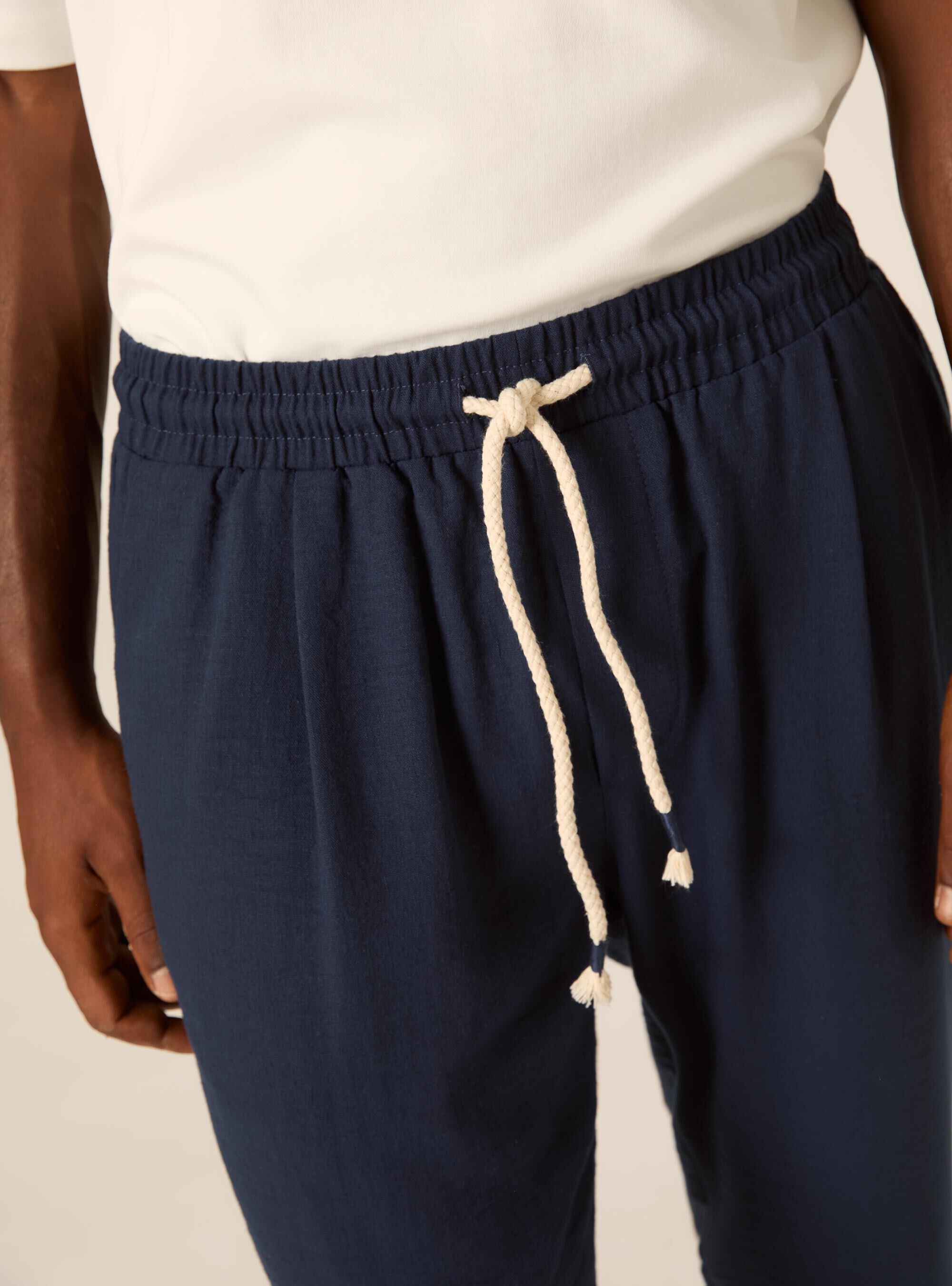 Pantalaccio basico con elastico in vita e coulisse, NA2 NAVY MEDIUM