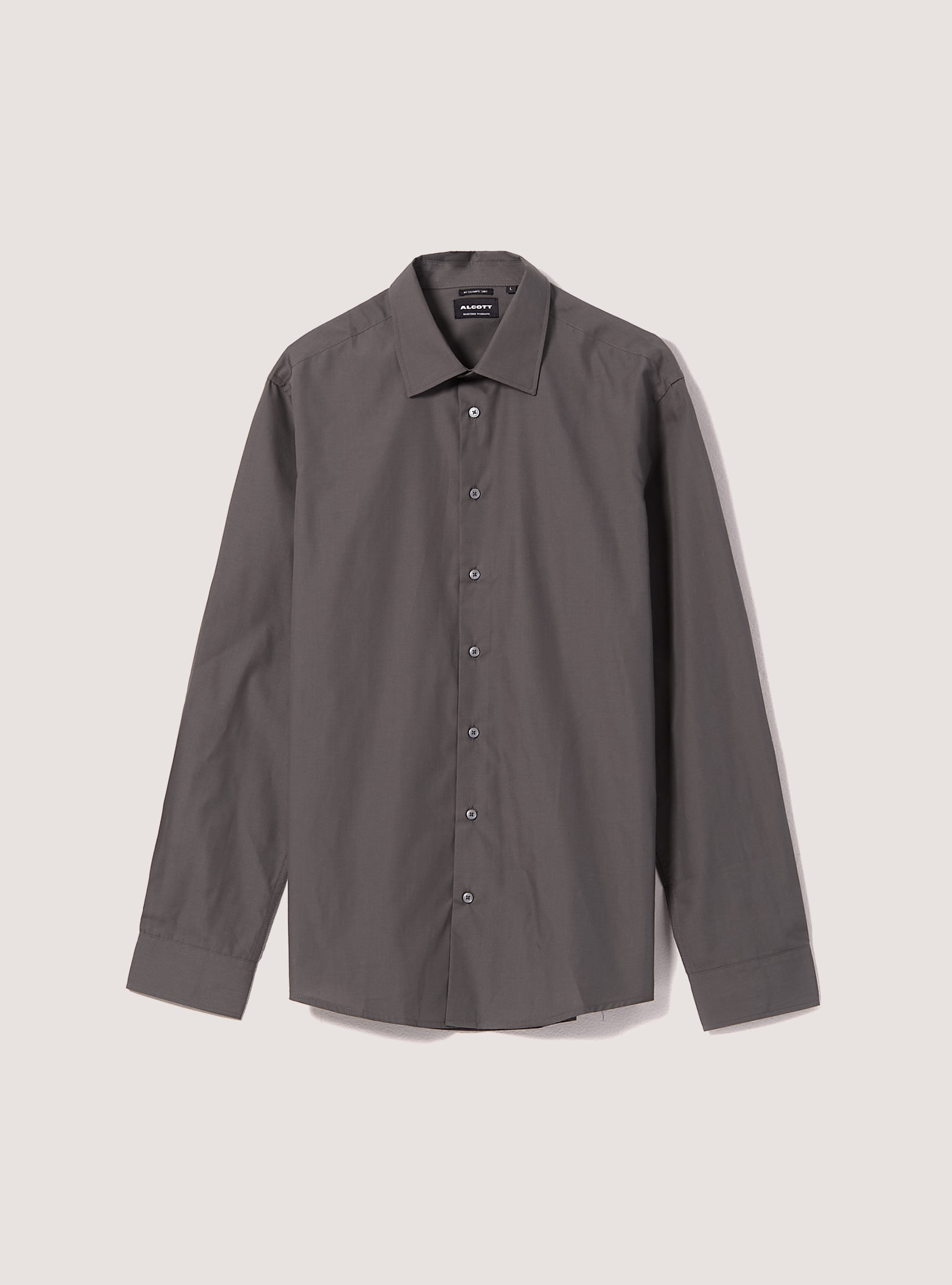 Plain-coloured long-sleeved shirt, C6603 KAKY