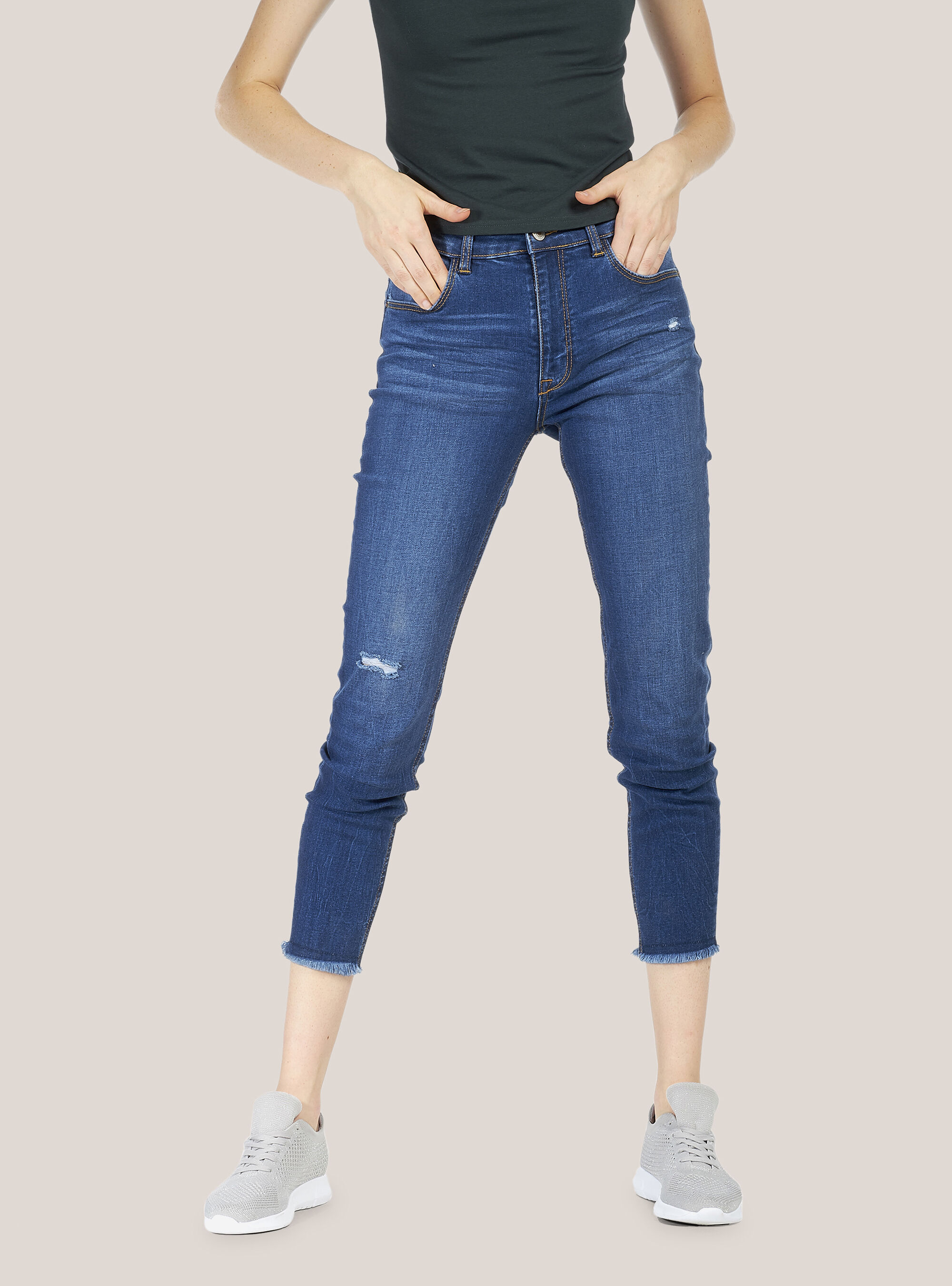 JEANS SKINNY HIGH WAIST, BLUE