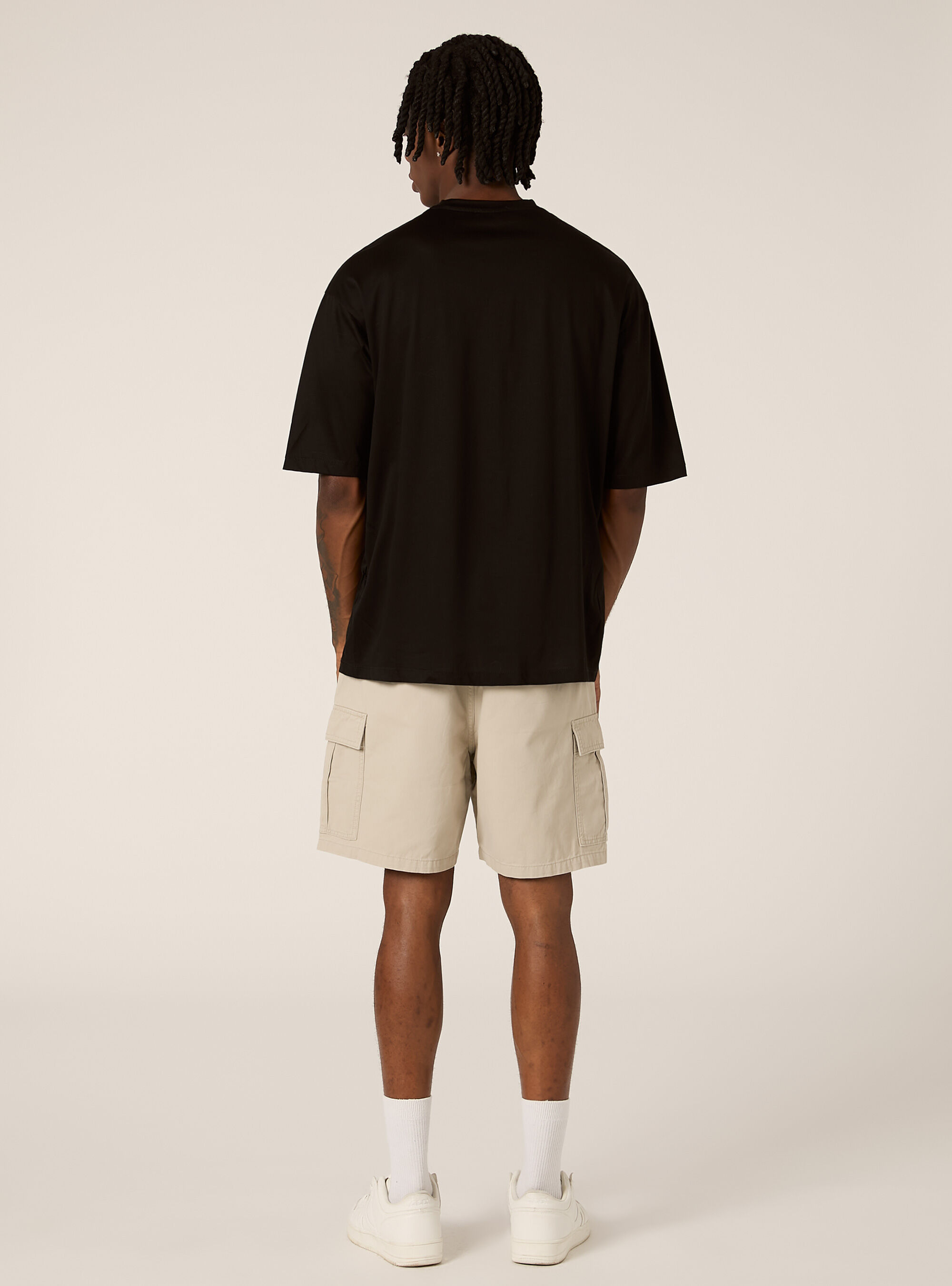 T-shirt &agrave; coupe souple, BK1 BLACK