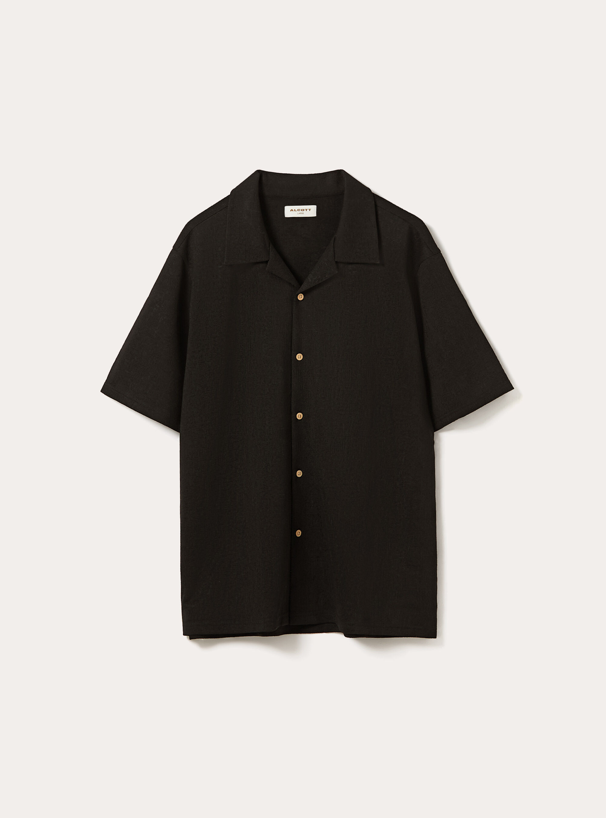 Chemise &agrave; manches courtes avec texture, BK1 BLACK