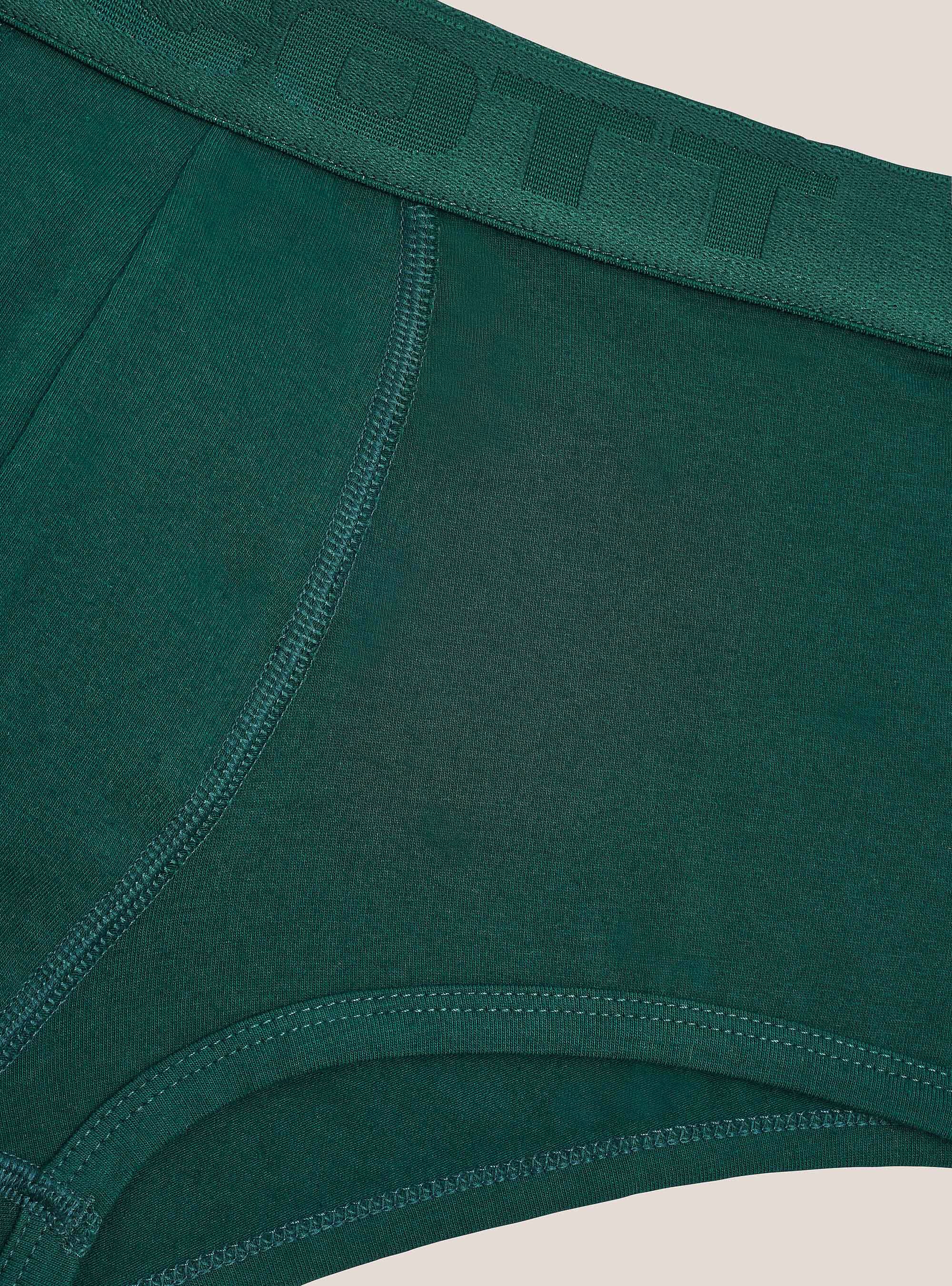 Boxer in cotone elasticizzato con logo, C6577 GREEN