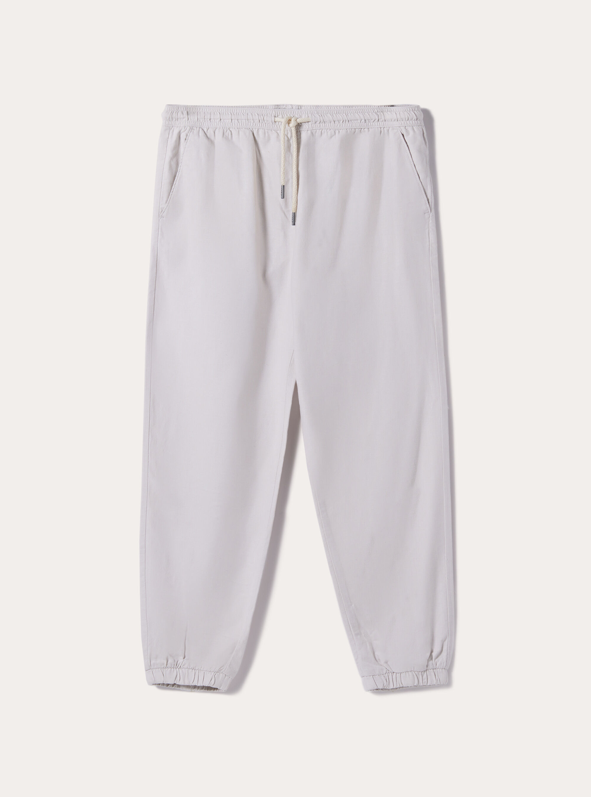 Linen blend jogger trousers