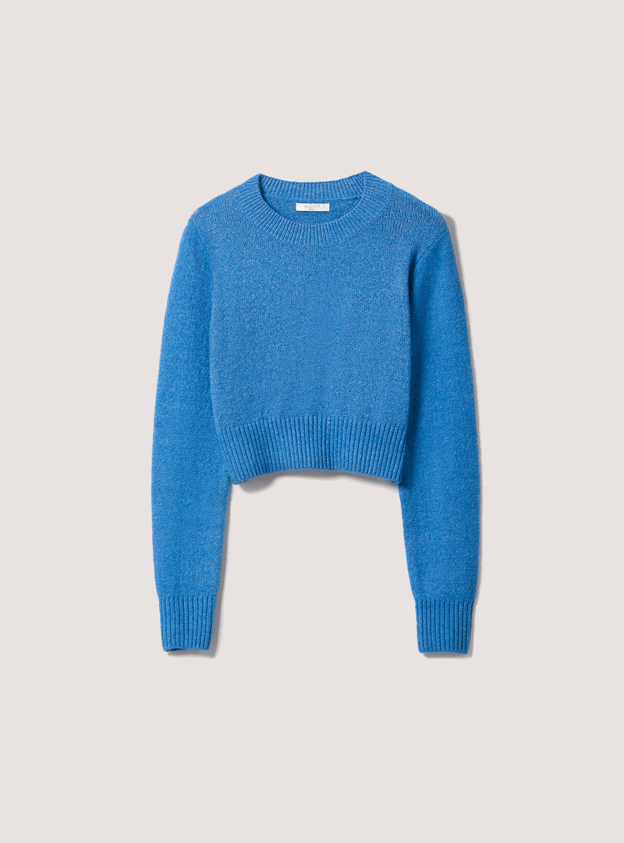 Pullover cropped soft touch, OB2 BLUE OIL MED.