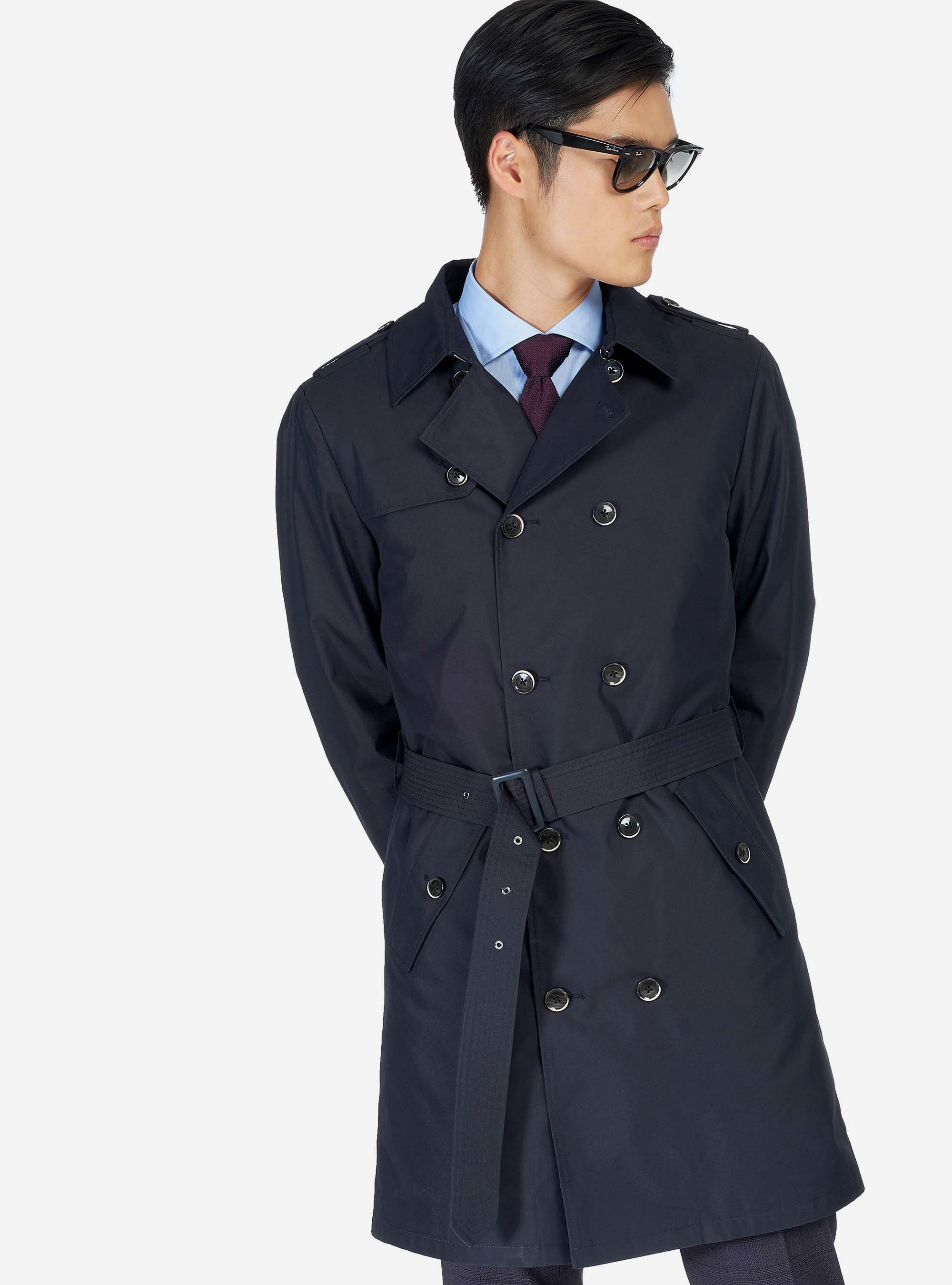 Impermeable  &agrave; double boutonnage, C2254 BLUE