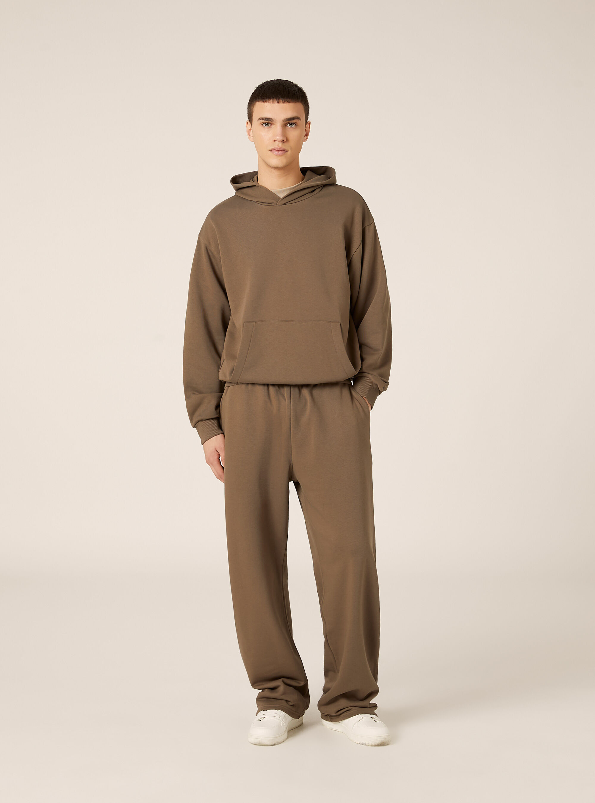 Pantalone in felpa loose fit, BR2 BROWN MEDIUM