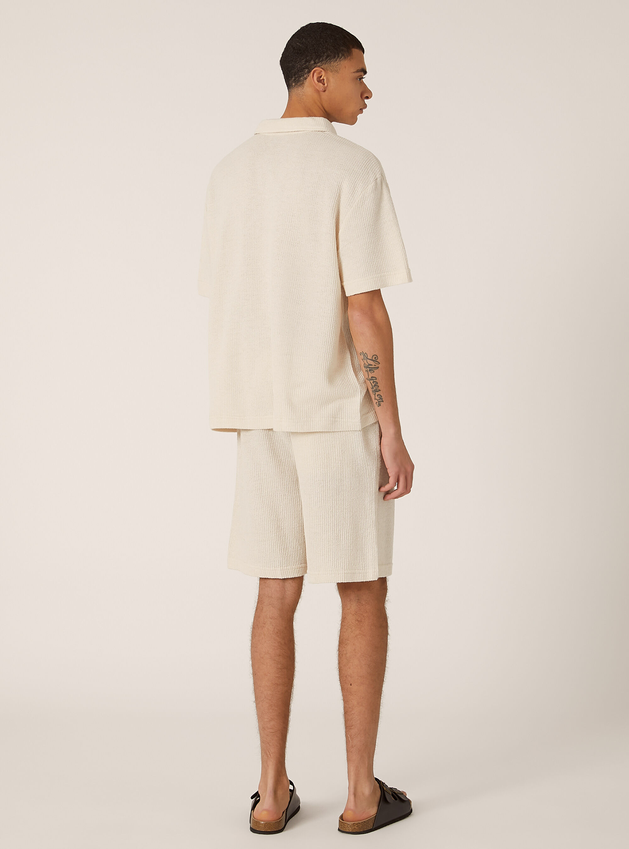 Gestrickte Bermudashorts, CR3 CREAM LIGHT